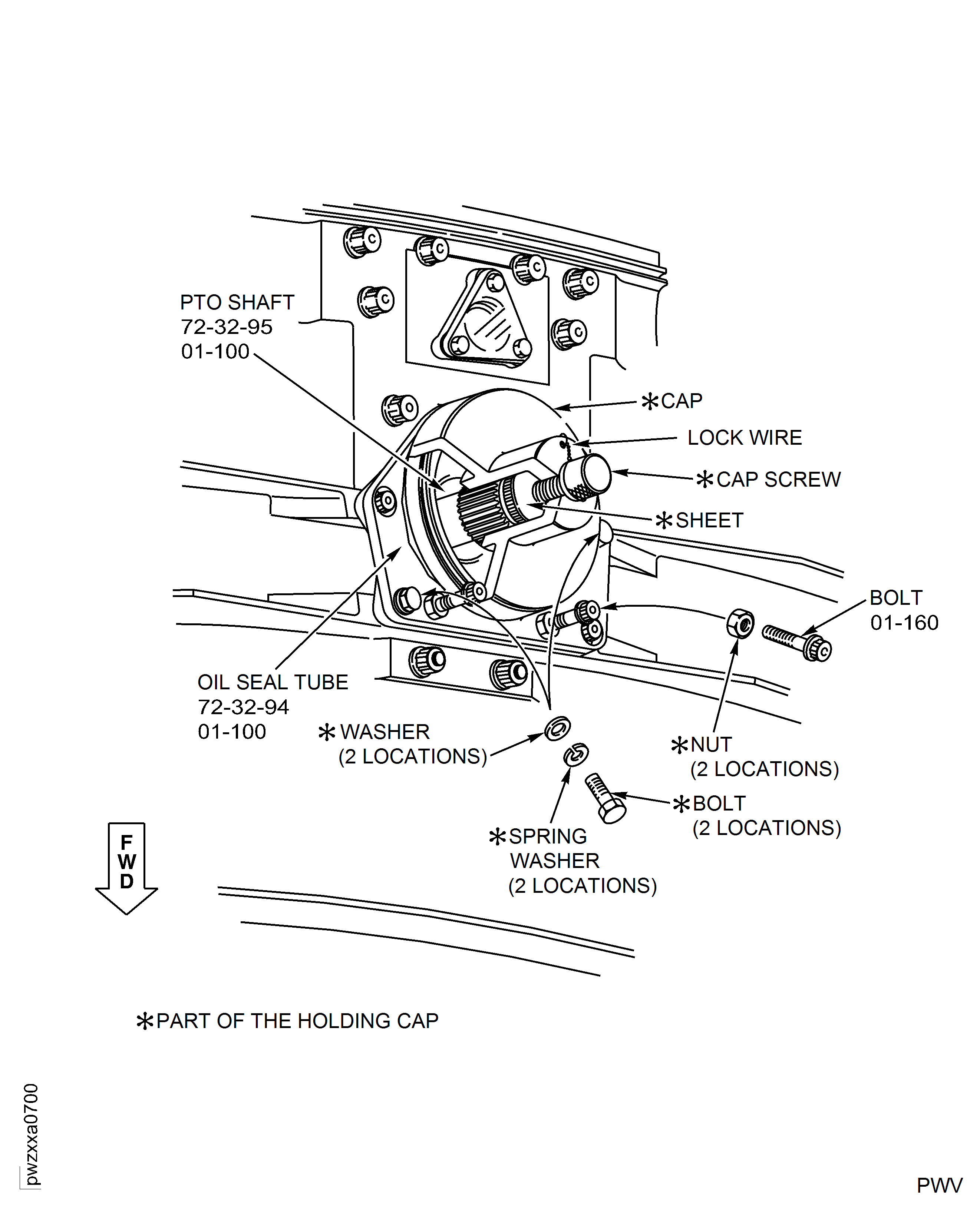 Install The Holding Cap On To The PTO Shaft To Hold The PTO Shaft