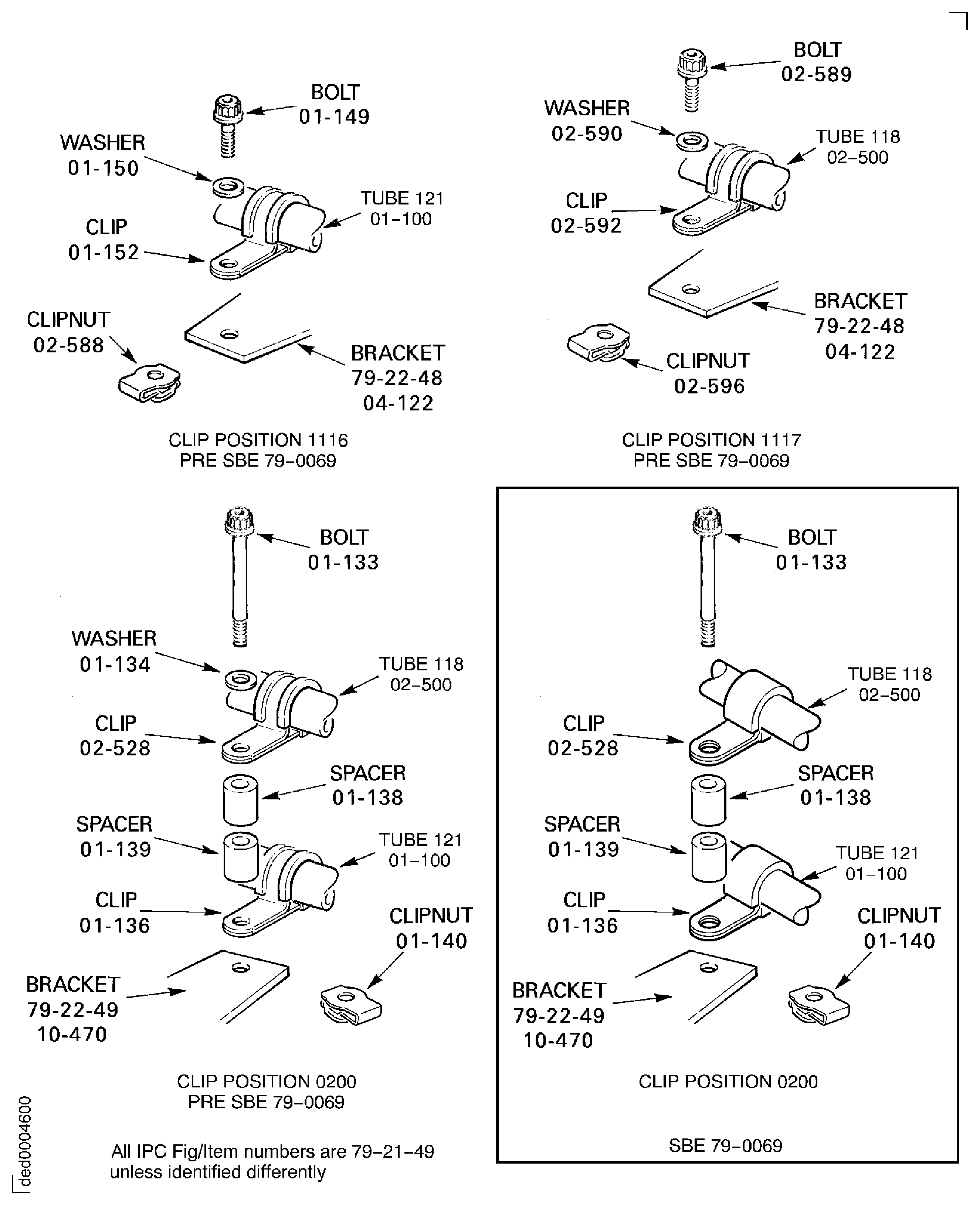 Remove the ACOC Oil Tubes (118 and 121) from the External Gearbox