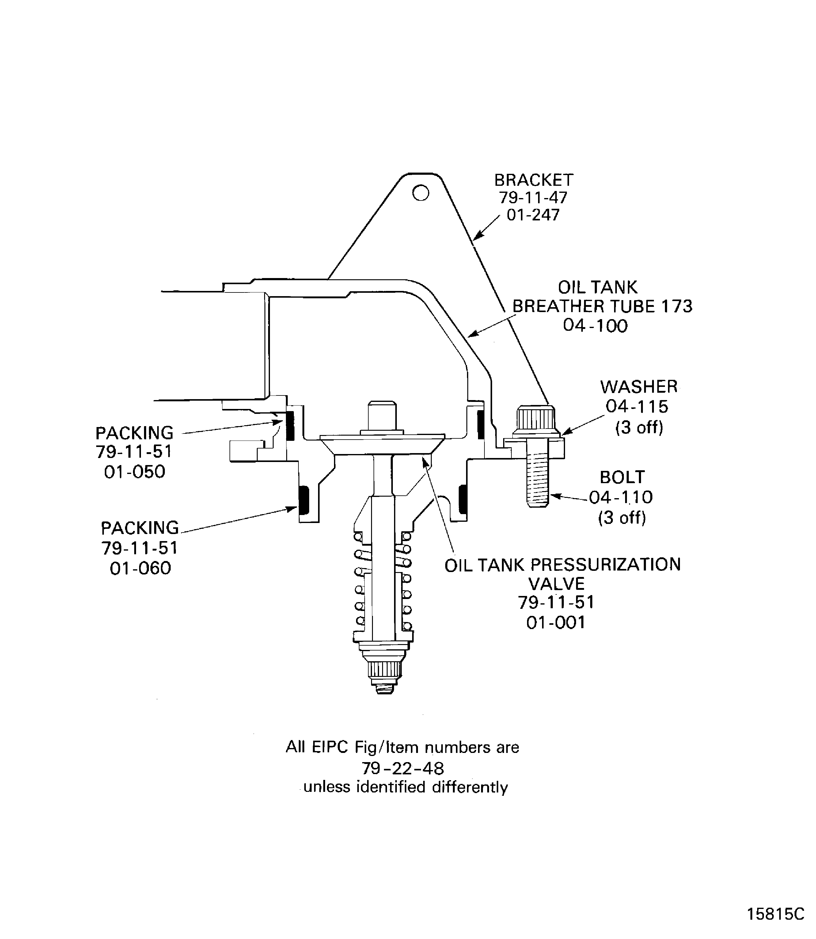 Remove the Oil Tank Breather Tube (173) from the External Gearbox