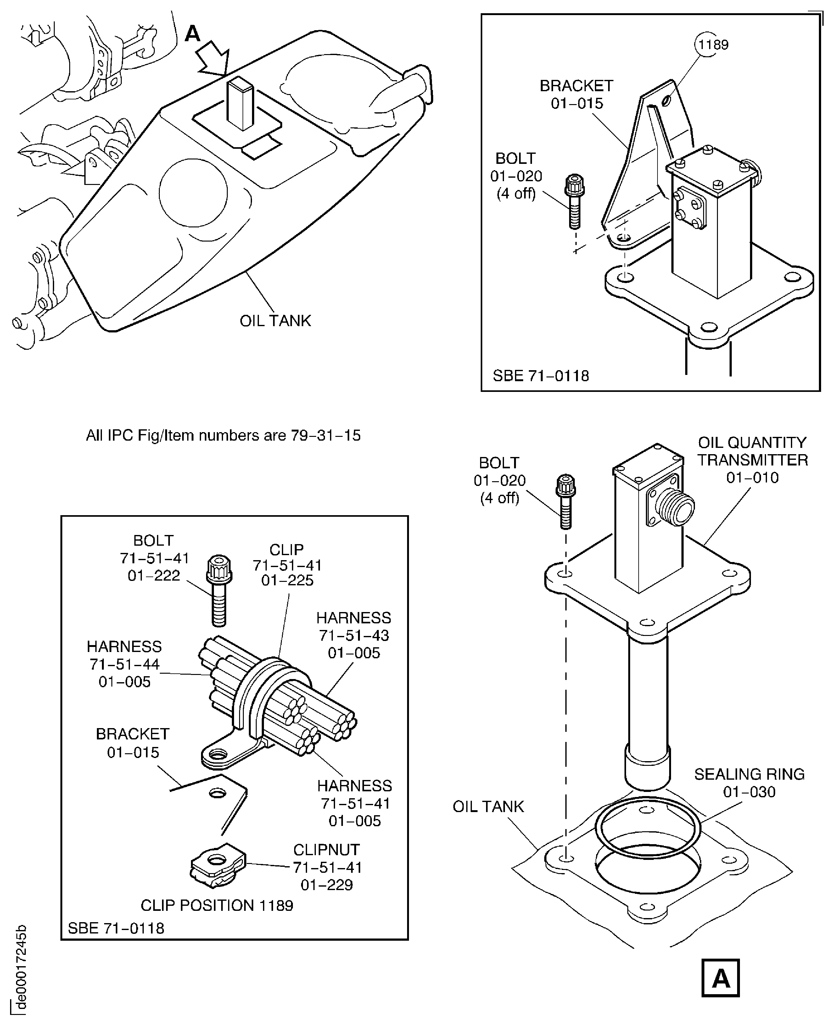 Remove the Oil Quantity Transmitter