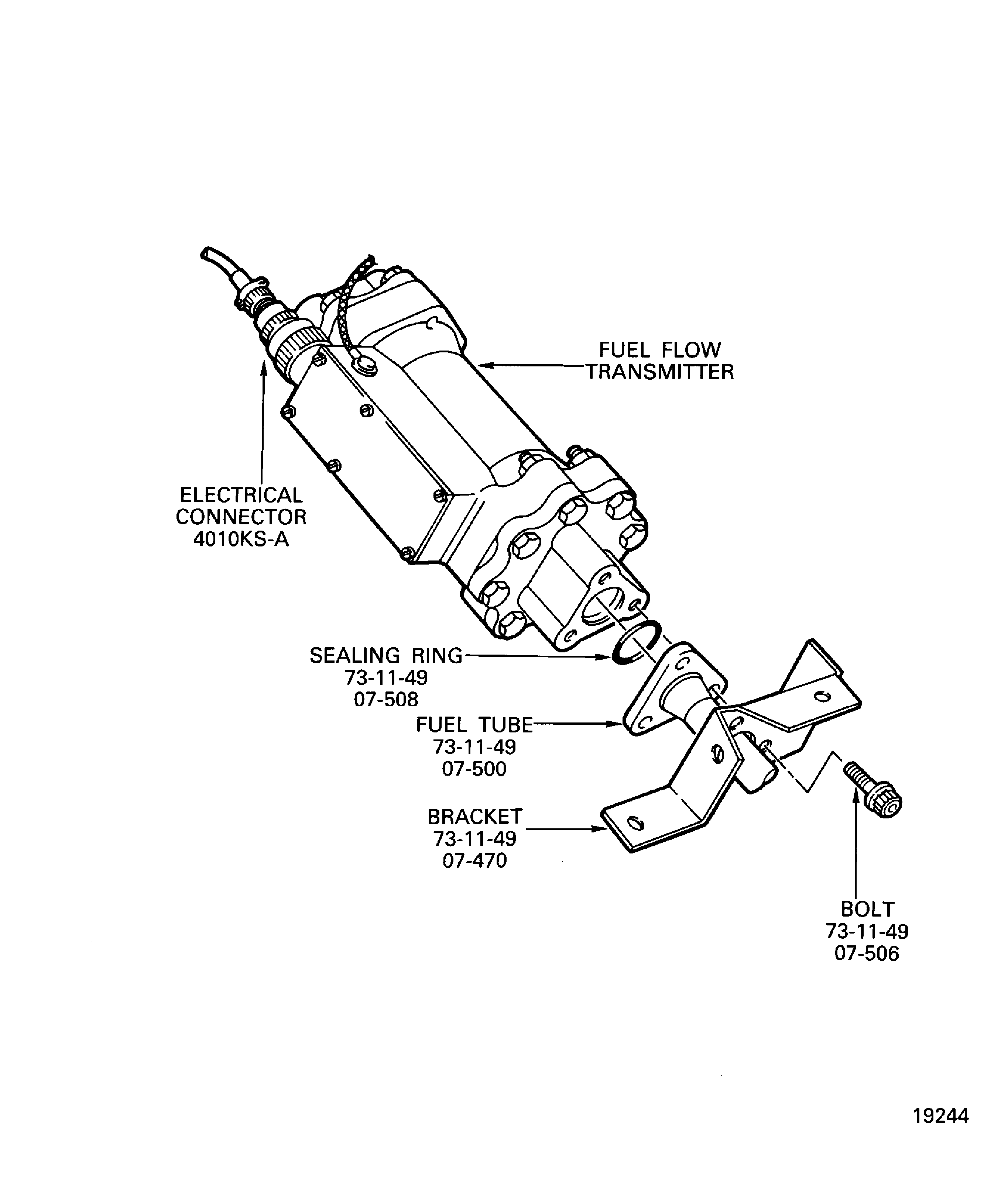 Install the fuel flow transmitter