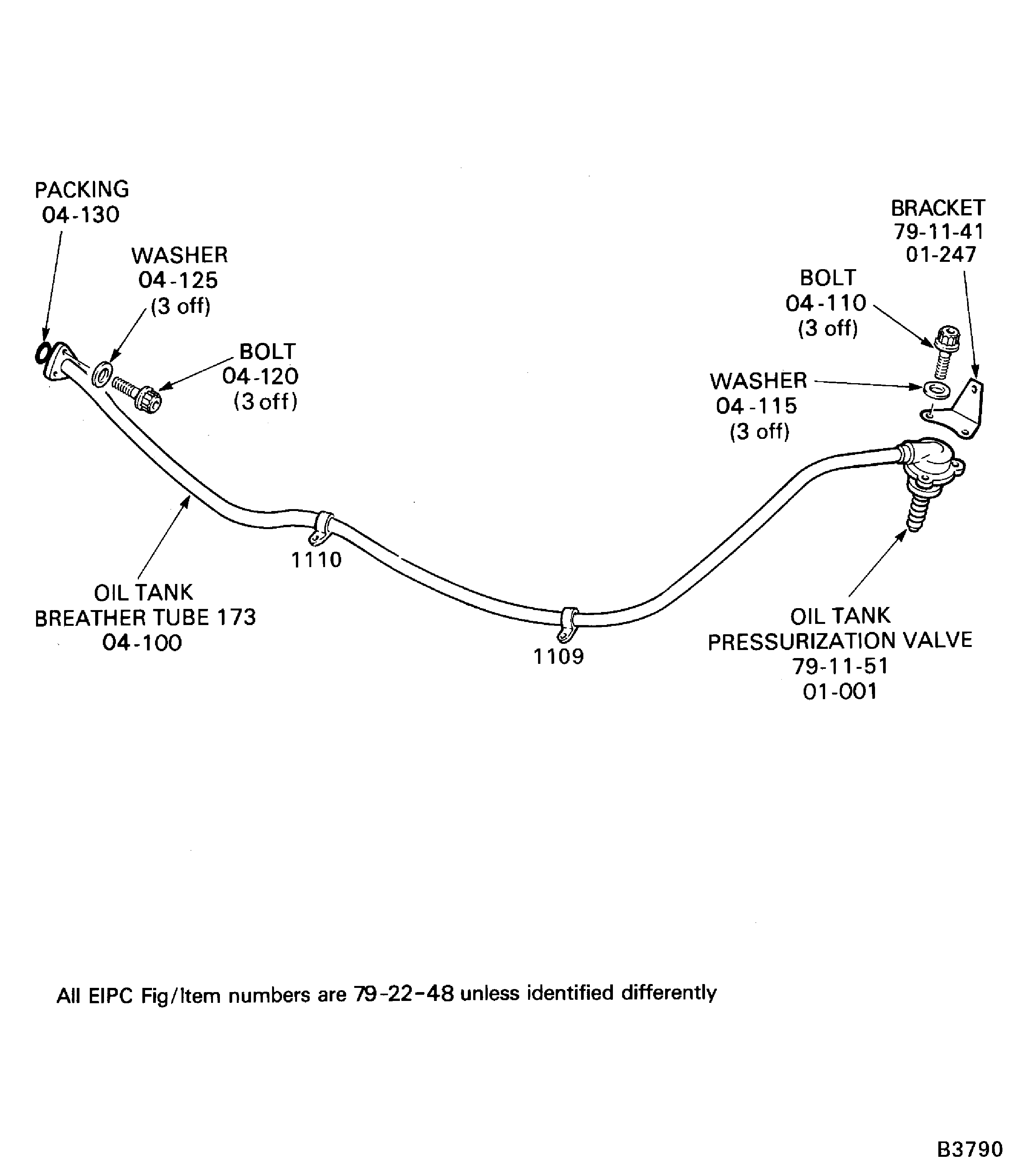Remove the Oil Tank Breather Tube (173) from the External Gearbox