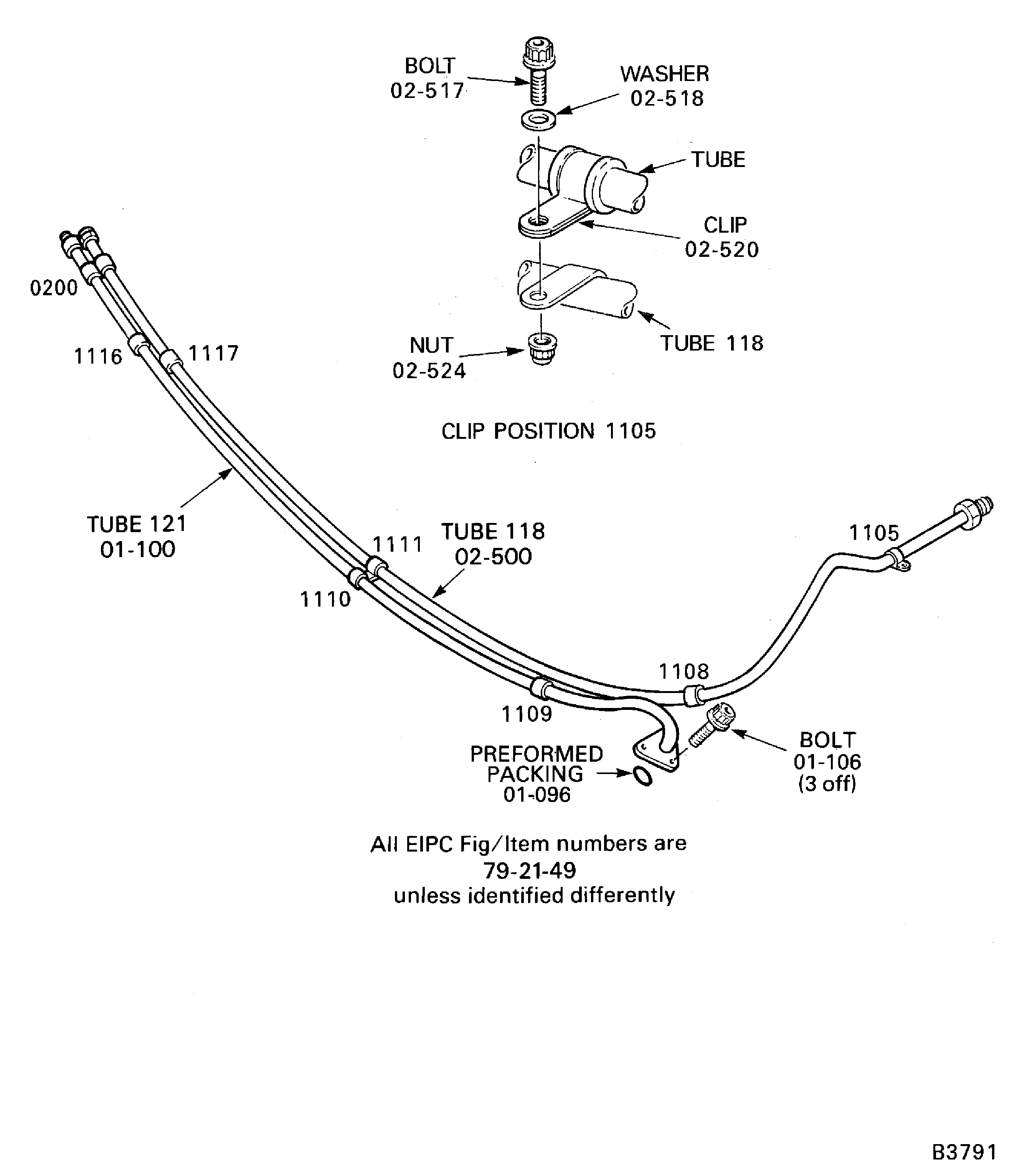 Remove the ACOC Oil Tubes (118 and 121) from the External Gearbox