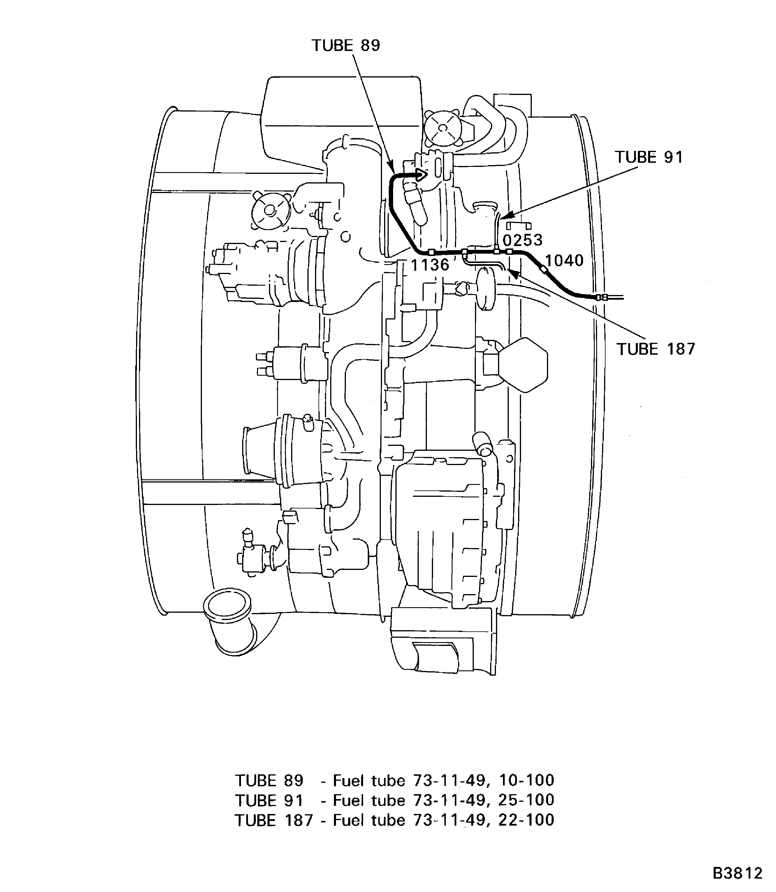 Remove the HP Servo Fuel Tube (89)