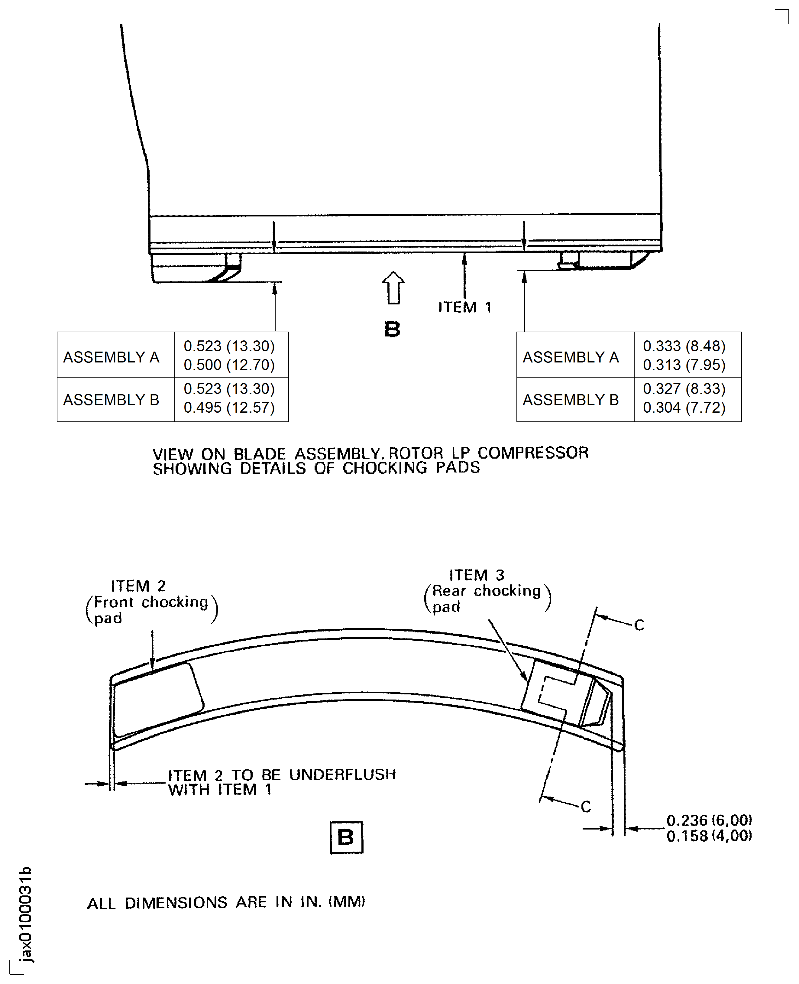 Replace the front and rear chocking pads