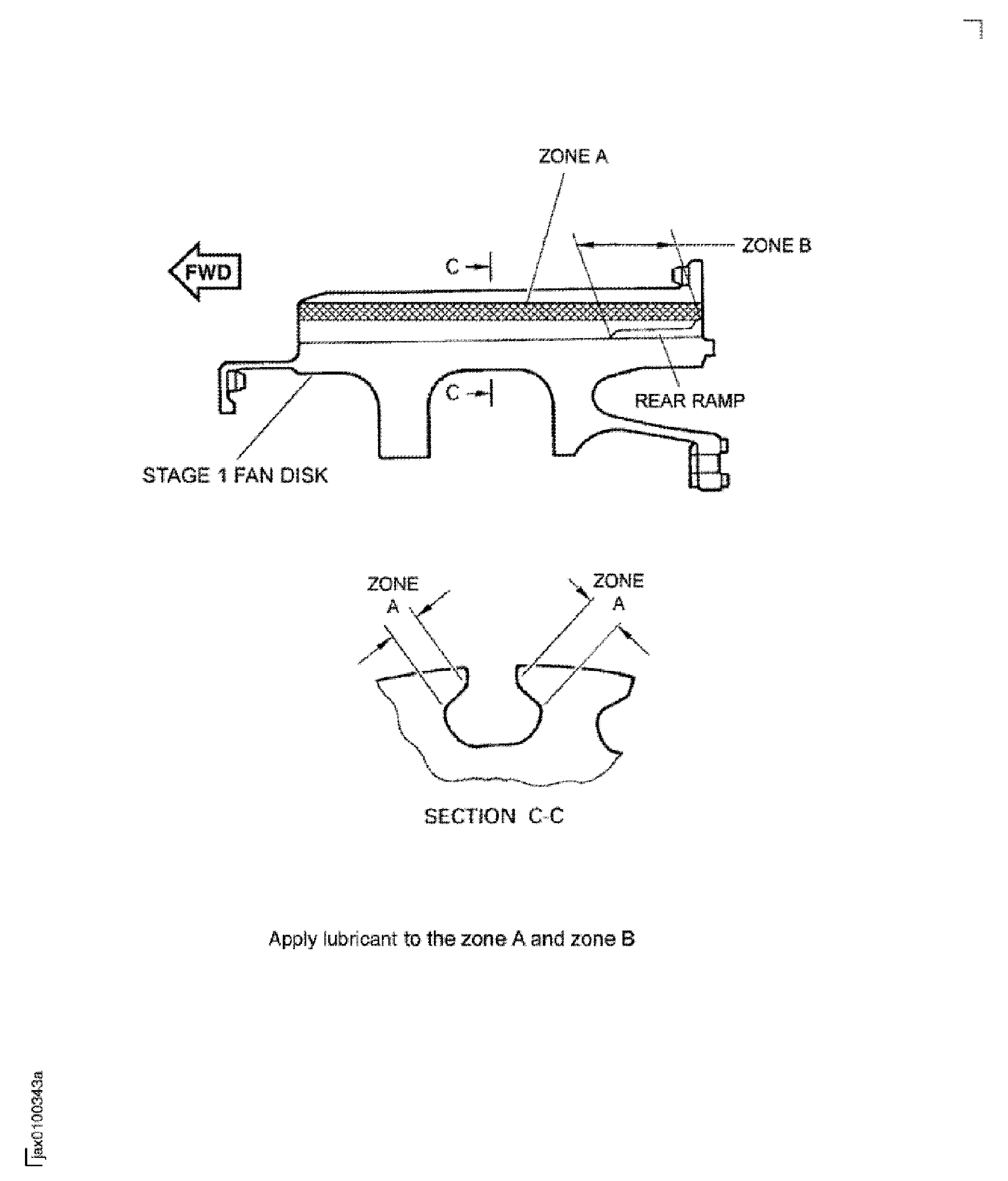 Apply Lubricant to the Slot Faces and the Rear Ramps of the Stage 1 Fan Disk