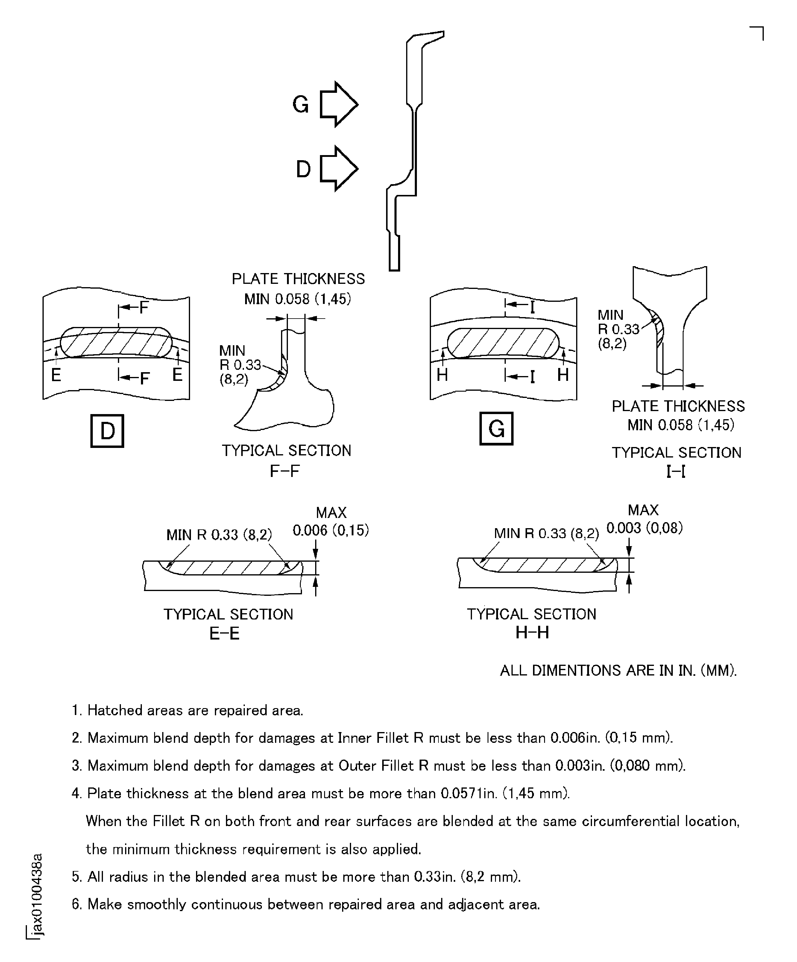 Repair Details and Dimensions