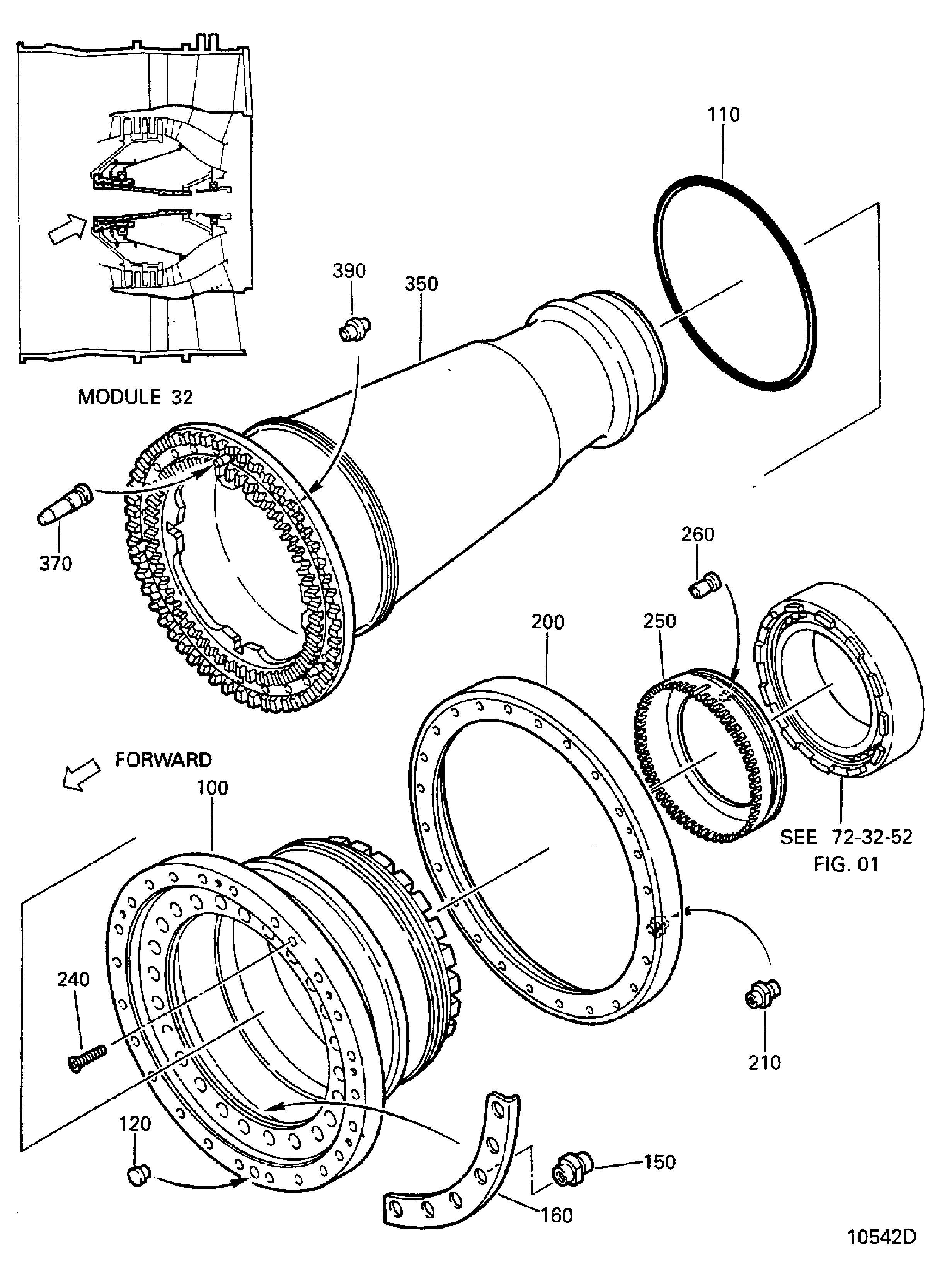 ENGINE-LP STUB SHAFT AND ROTOR CENTRE