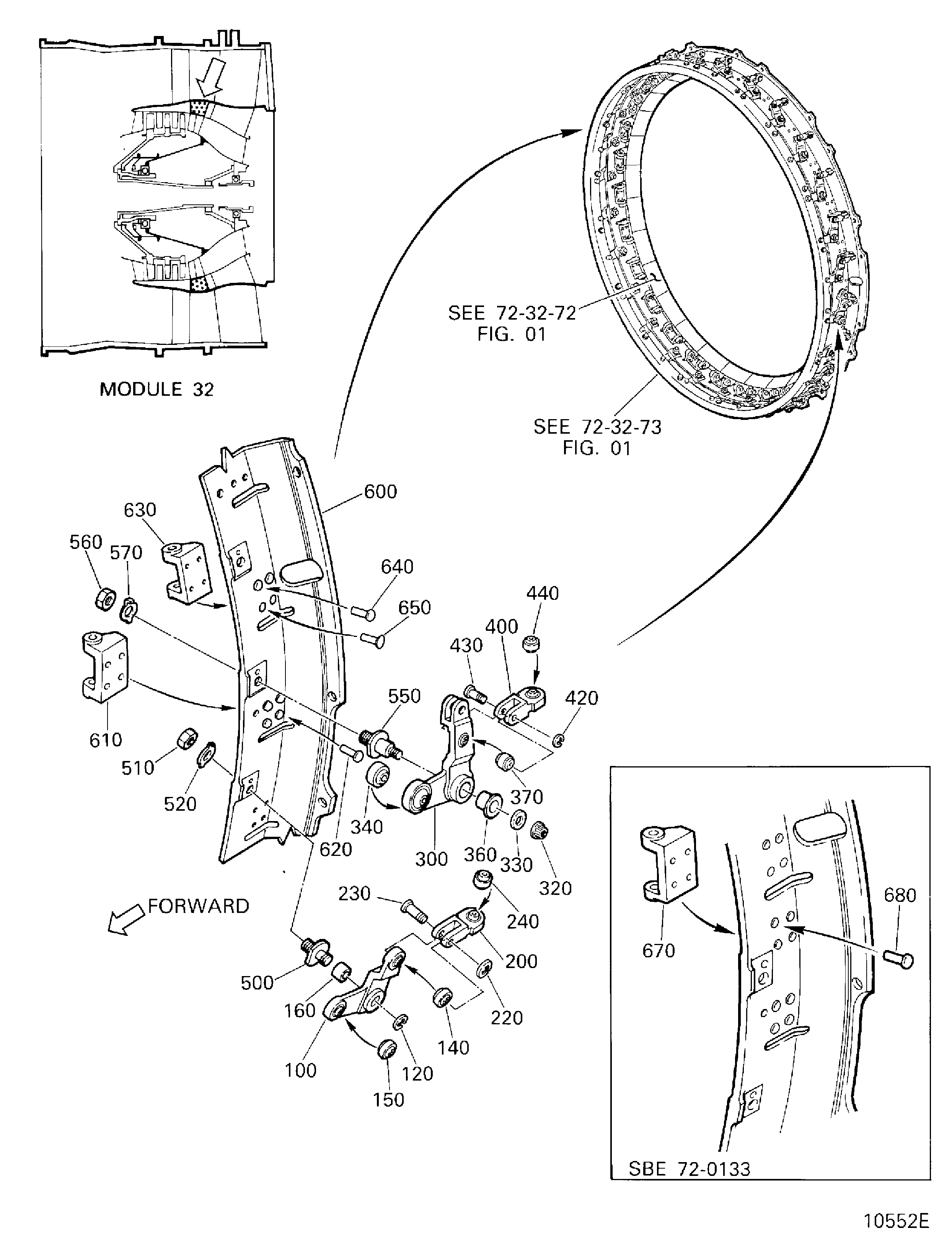BLEED VALVE SUPPORT AND ARMS