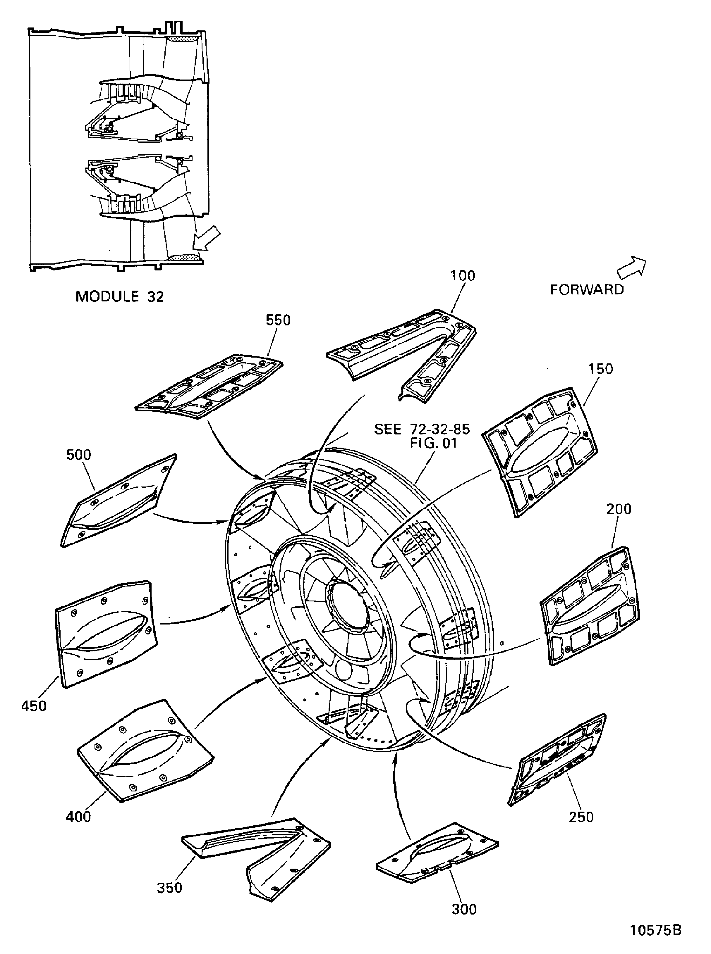 FAN CASE REAR PANELS