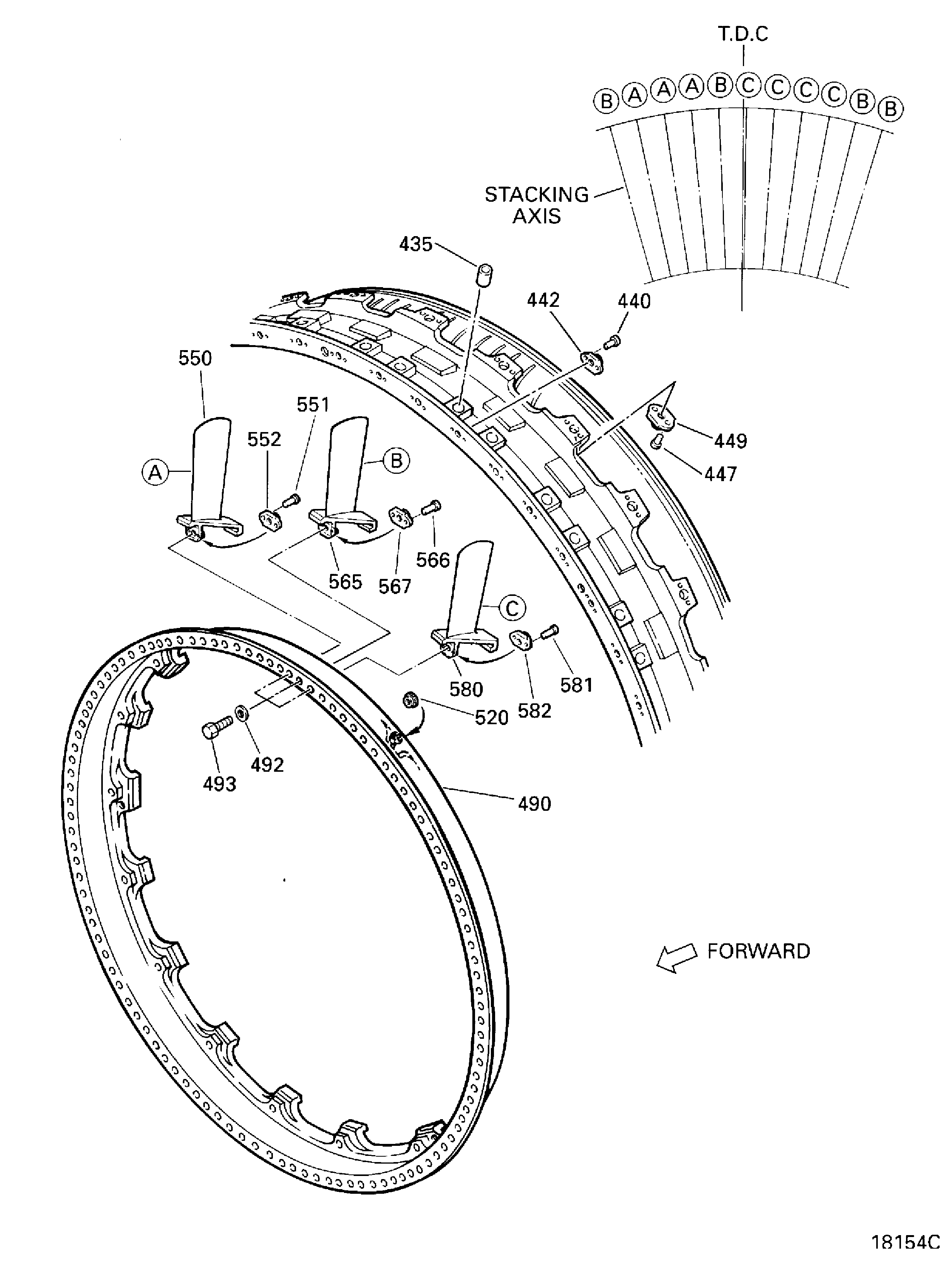 LP COMPRESSOR STAGE 2.5 VANES