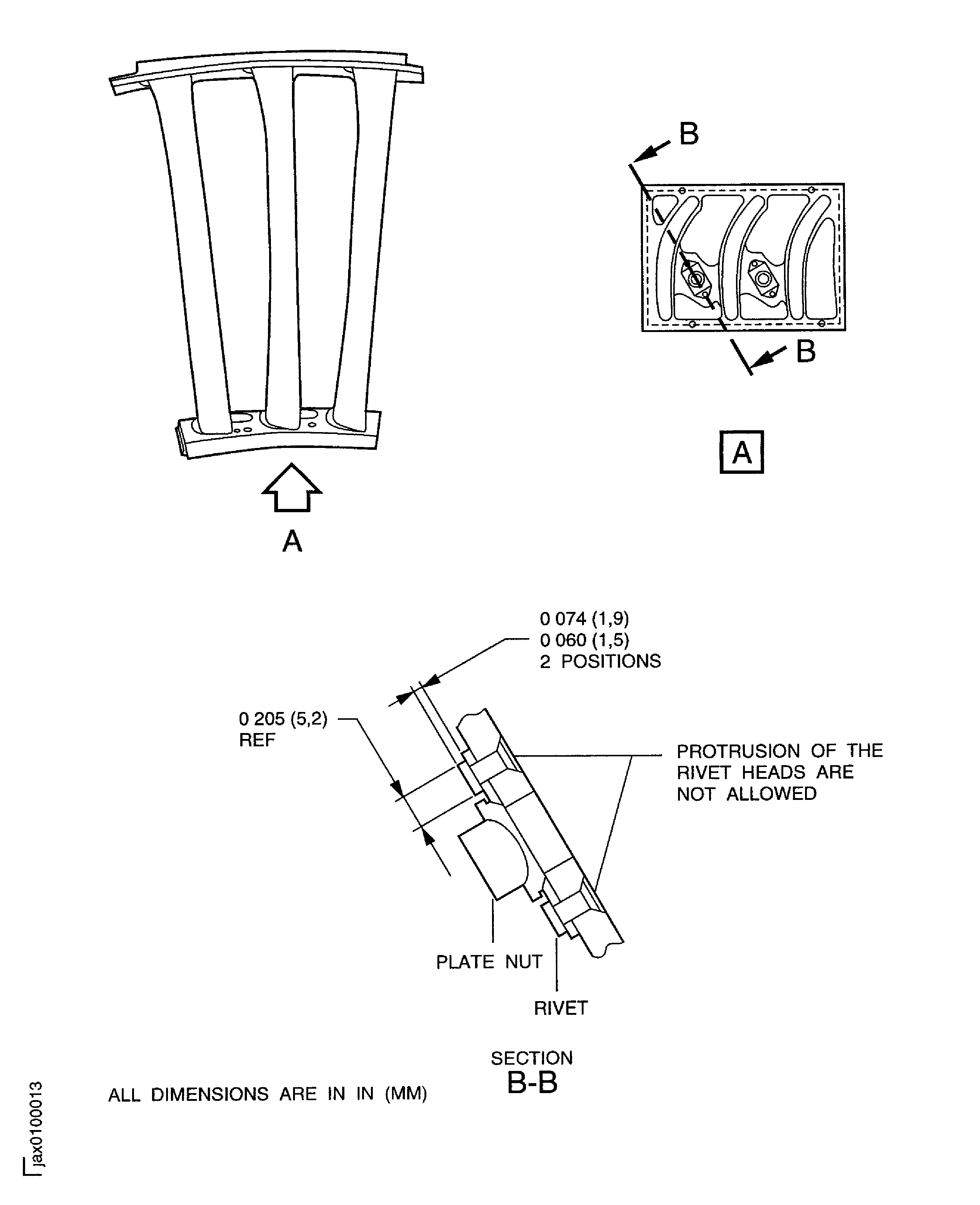 Replace the plate nuts of the fan exit vane assembly