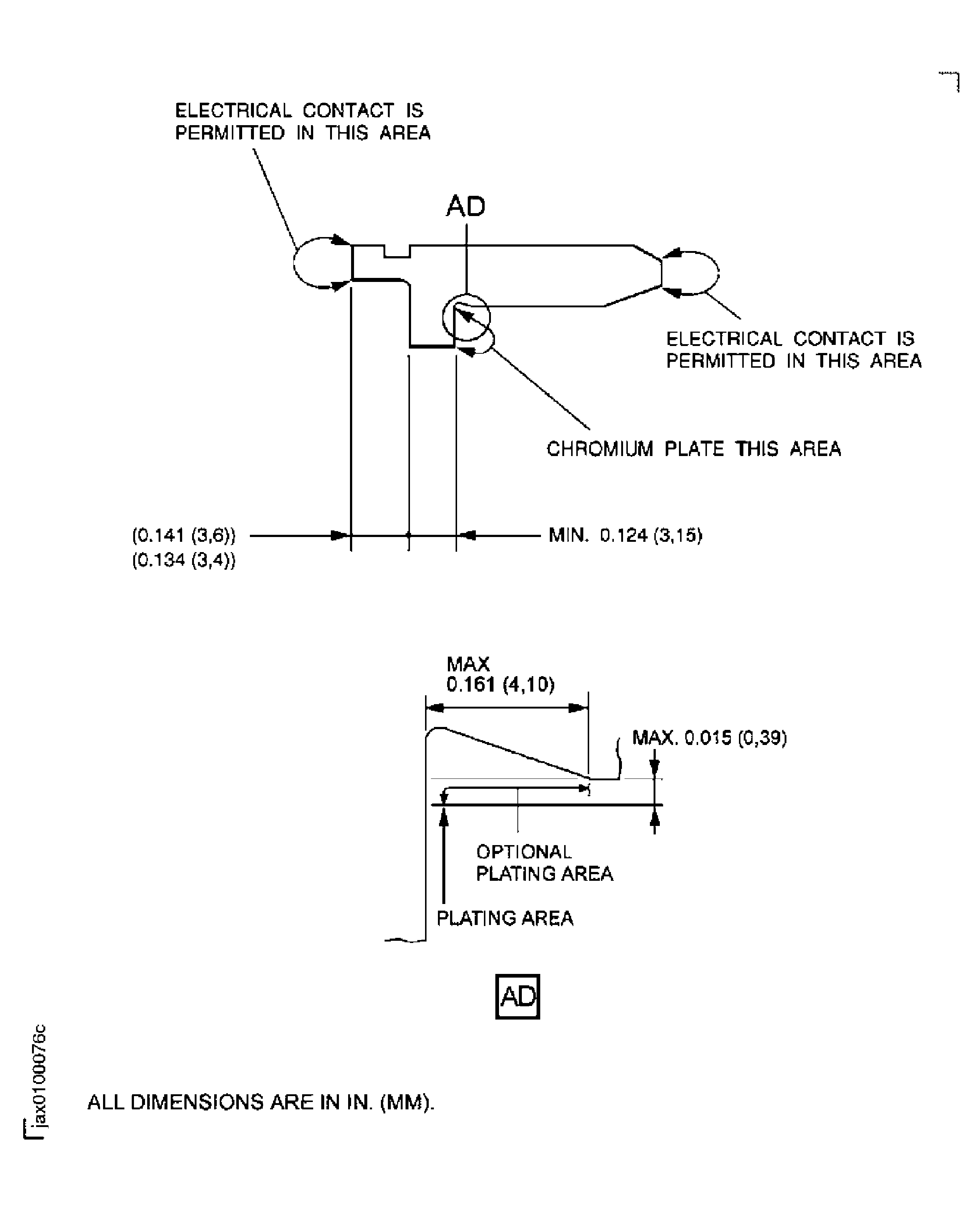 Repair Details and Dimensions (Chromium Plate - Rear Flange Face)
