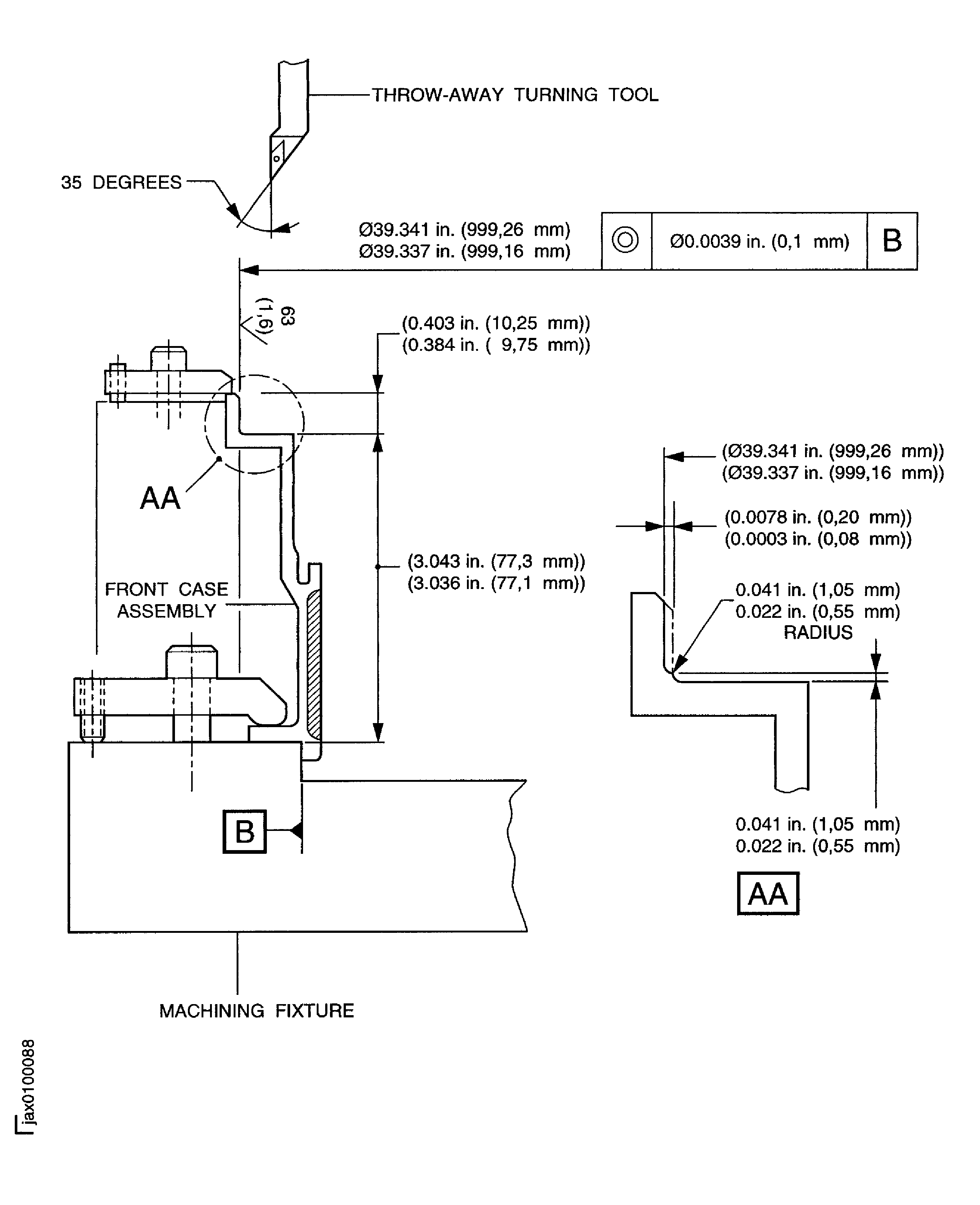Repair details and machining dimensions before plasma spray