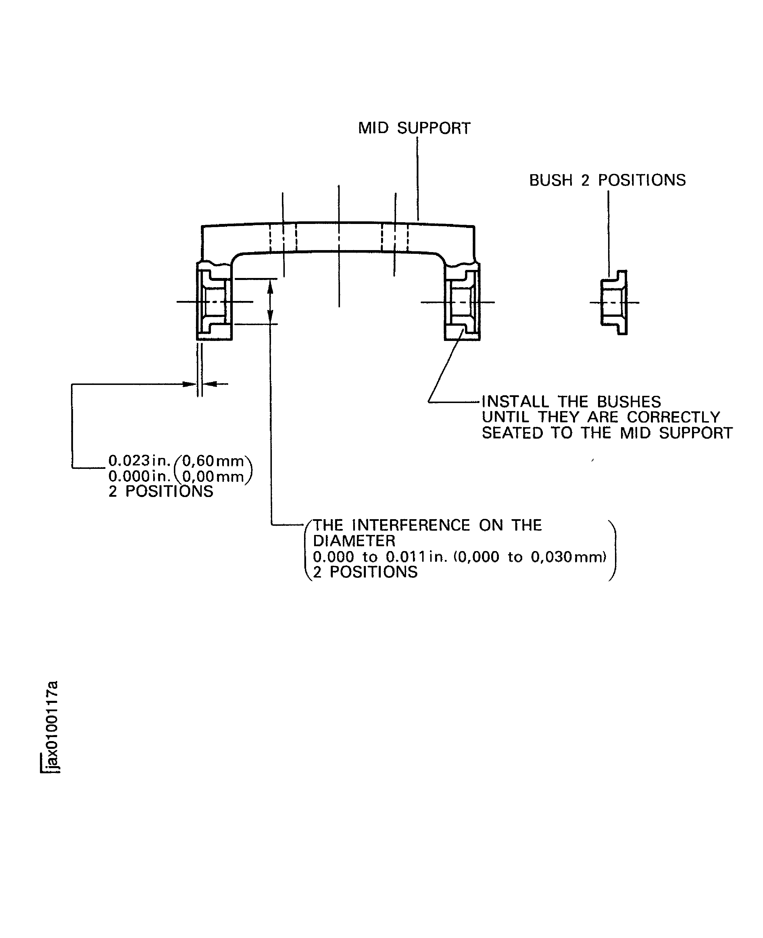 Repair details and dimensions - mid support