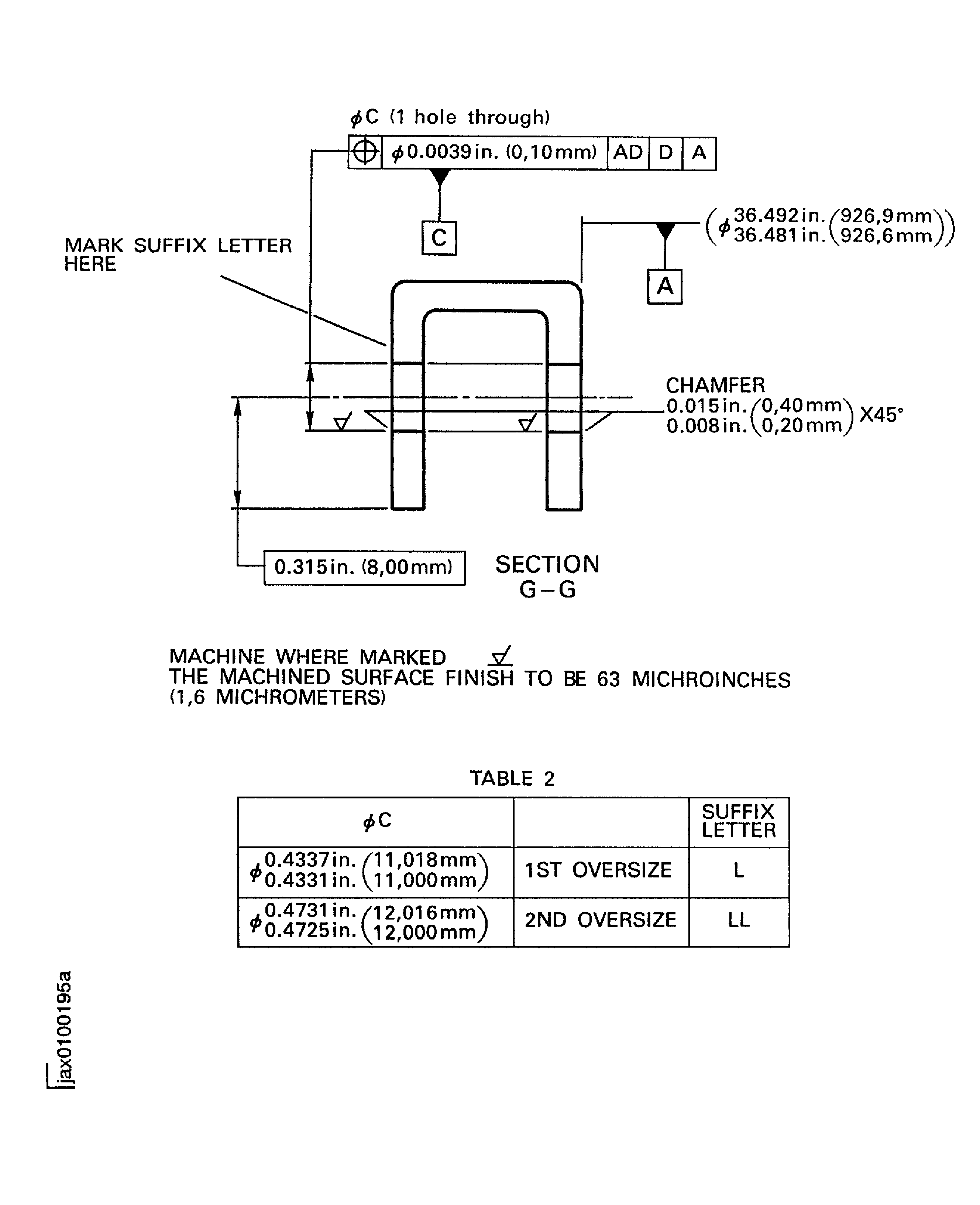 Repair details and dimensions