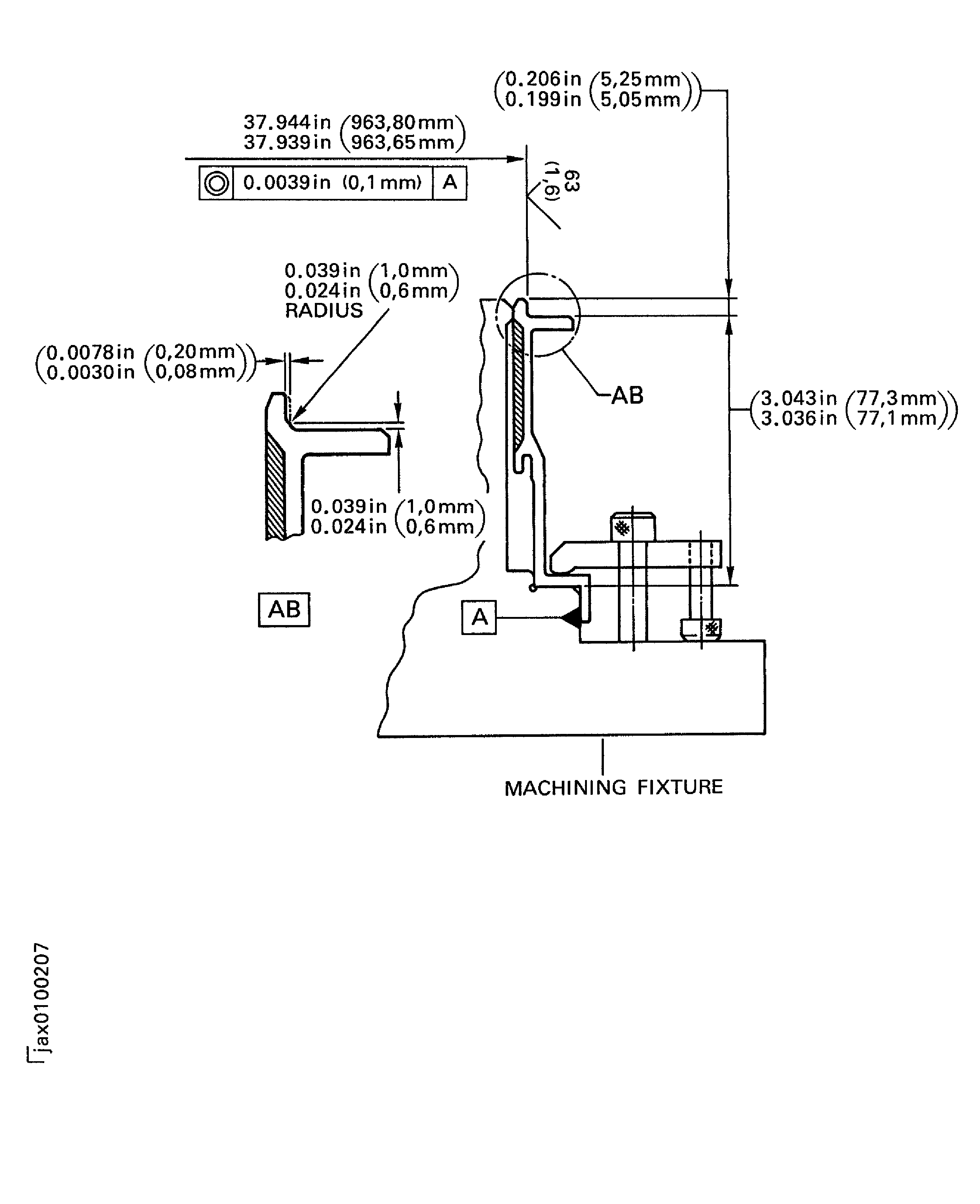 Repair details and machining dimensions before plasma spray