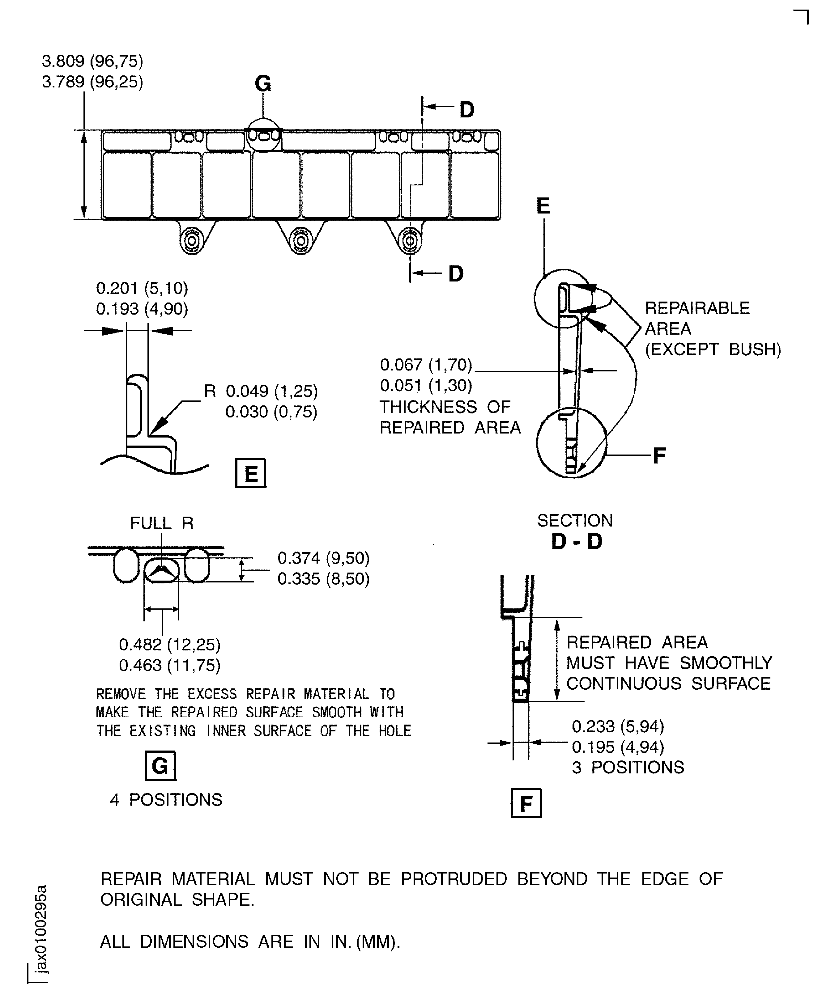 Detail dimension - Assembly A