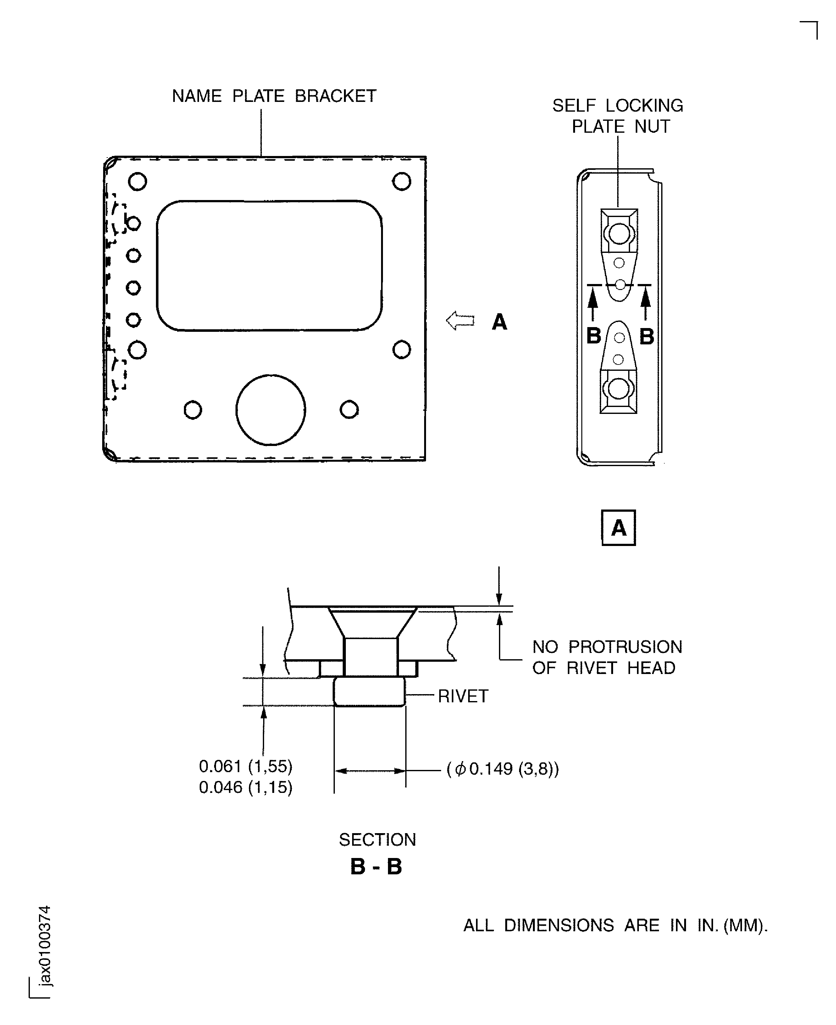 Repair details and dimensions - Assembly A