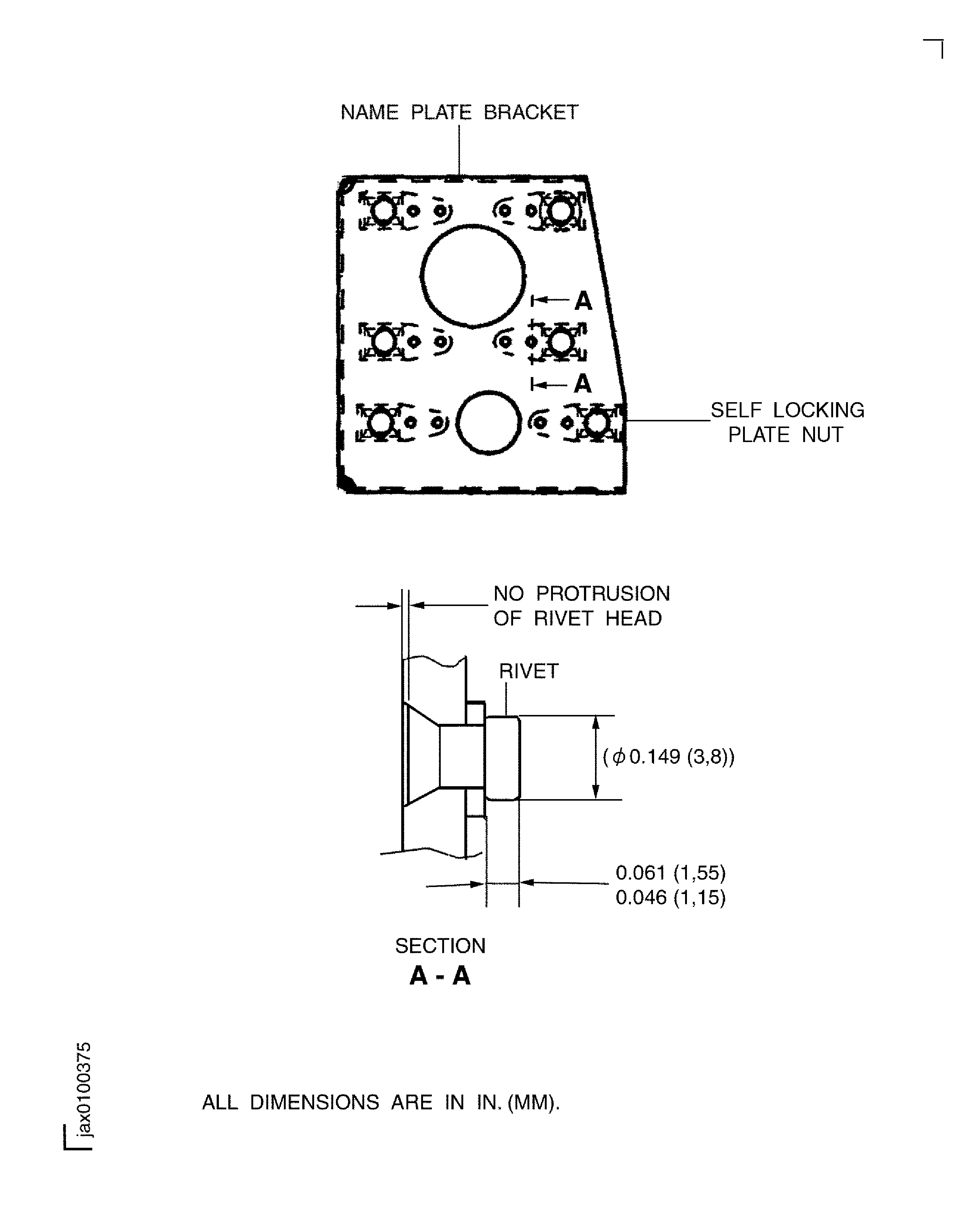 Repair details and dimensions - Assembly B
