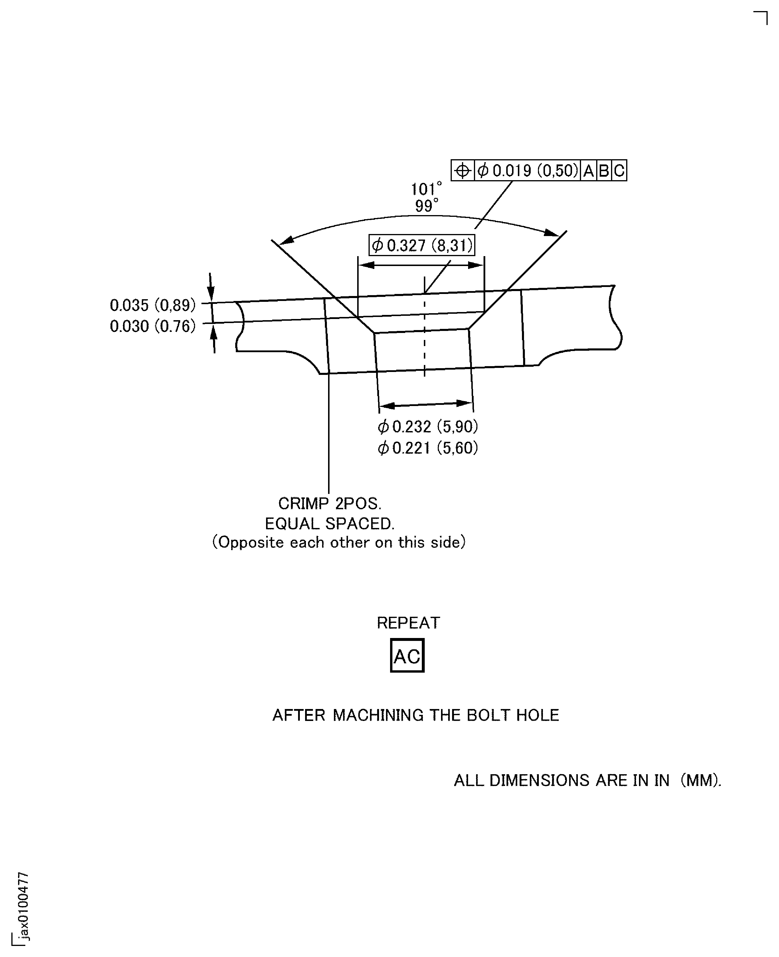 Dimensions of Repaired Splitter Fairing