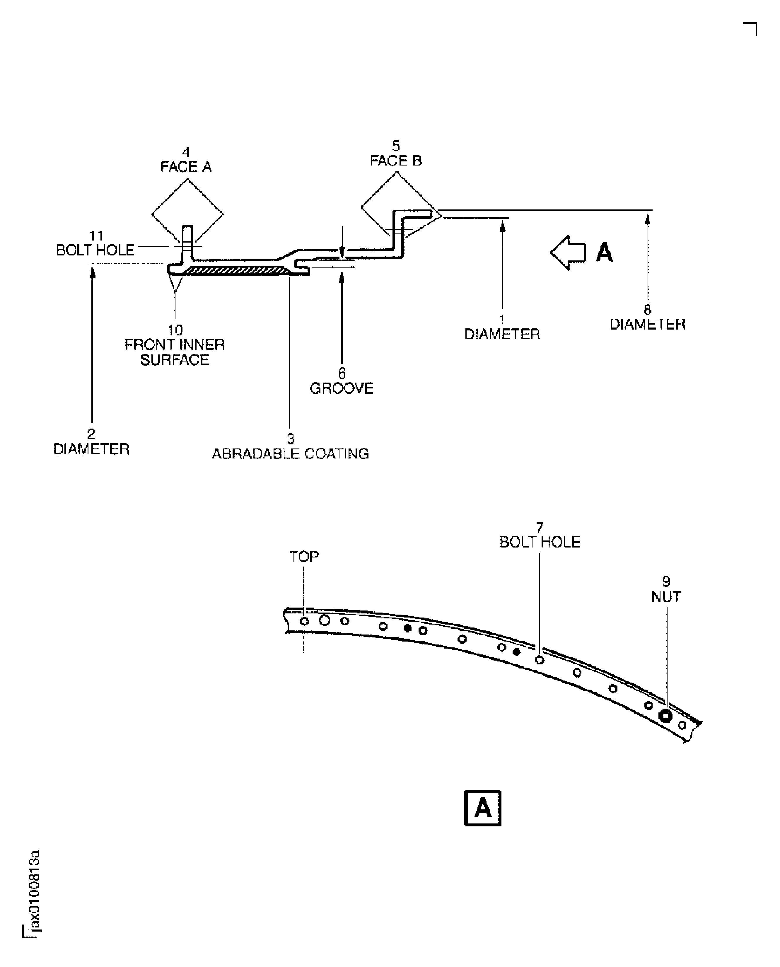 Locations on the LPC Front Case Assembly