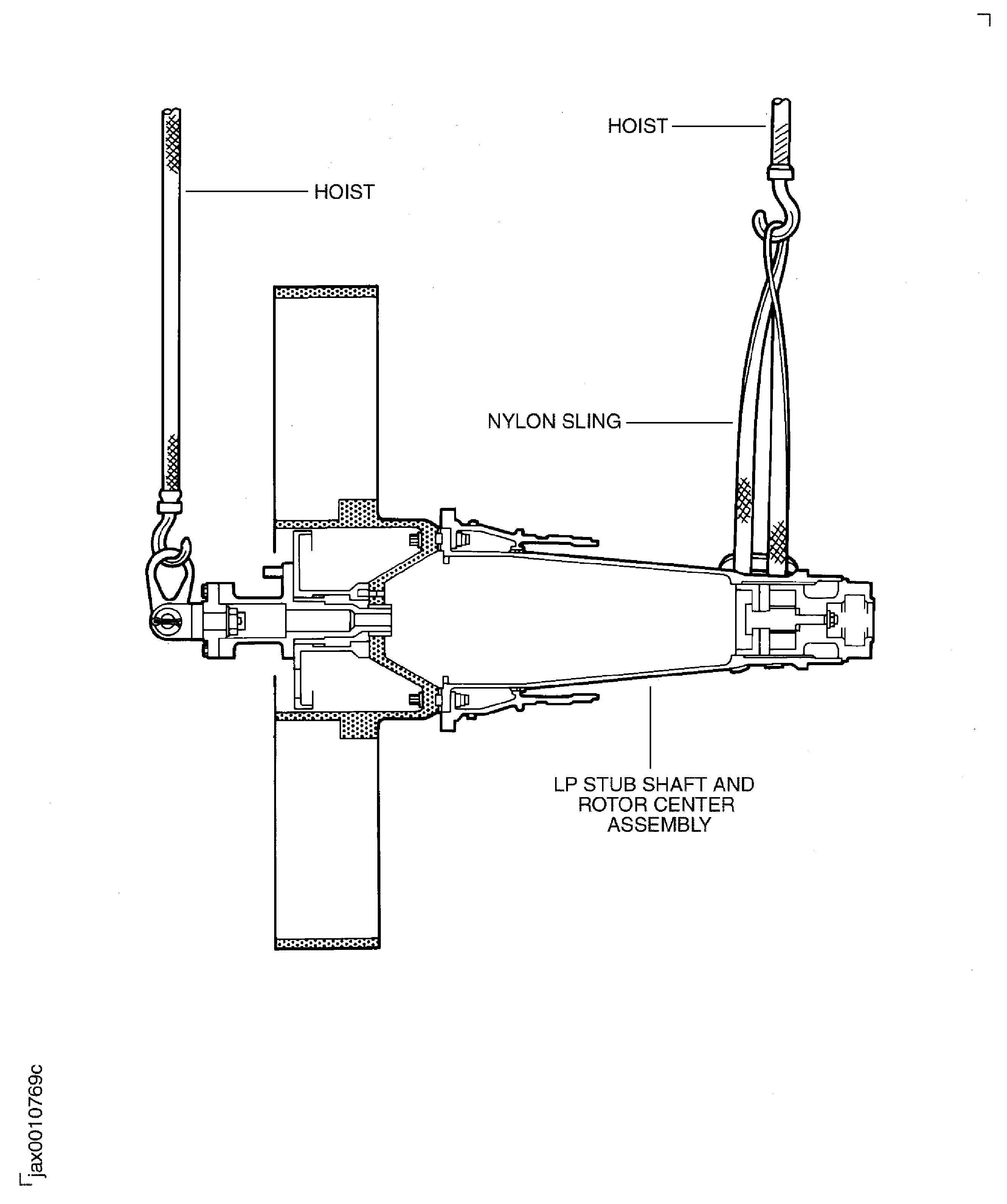 Lift the LP Shaft and Mandrel Assembly