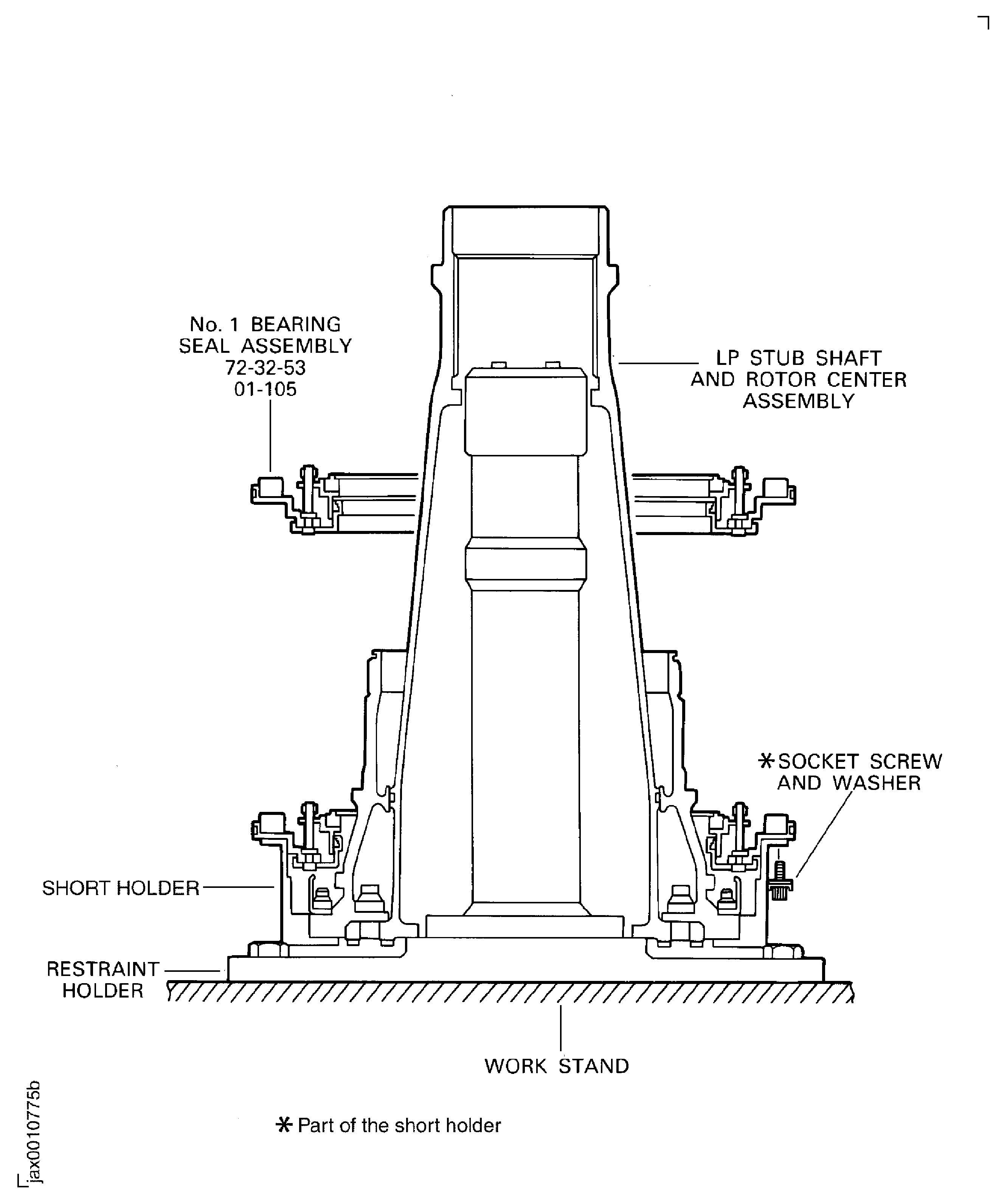 V2500-A1 Pre SBE 72-0132: Install the No. 1 Bearing Seal Assembly on to the Rotor Center Shaft