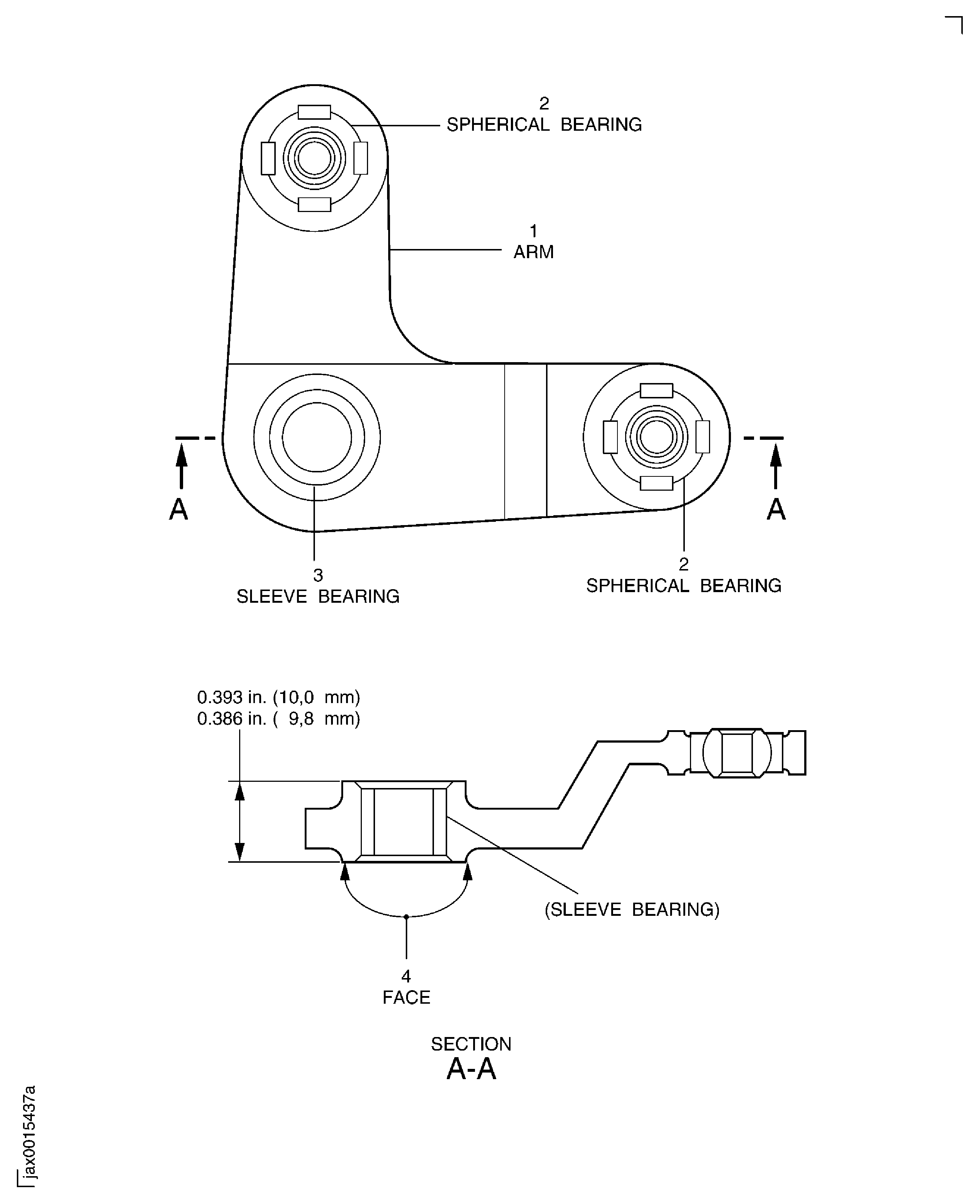 Locations on the link arm assemblies