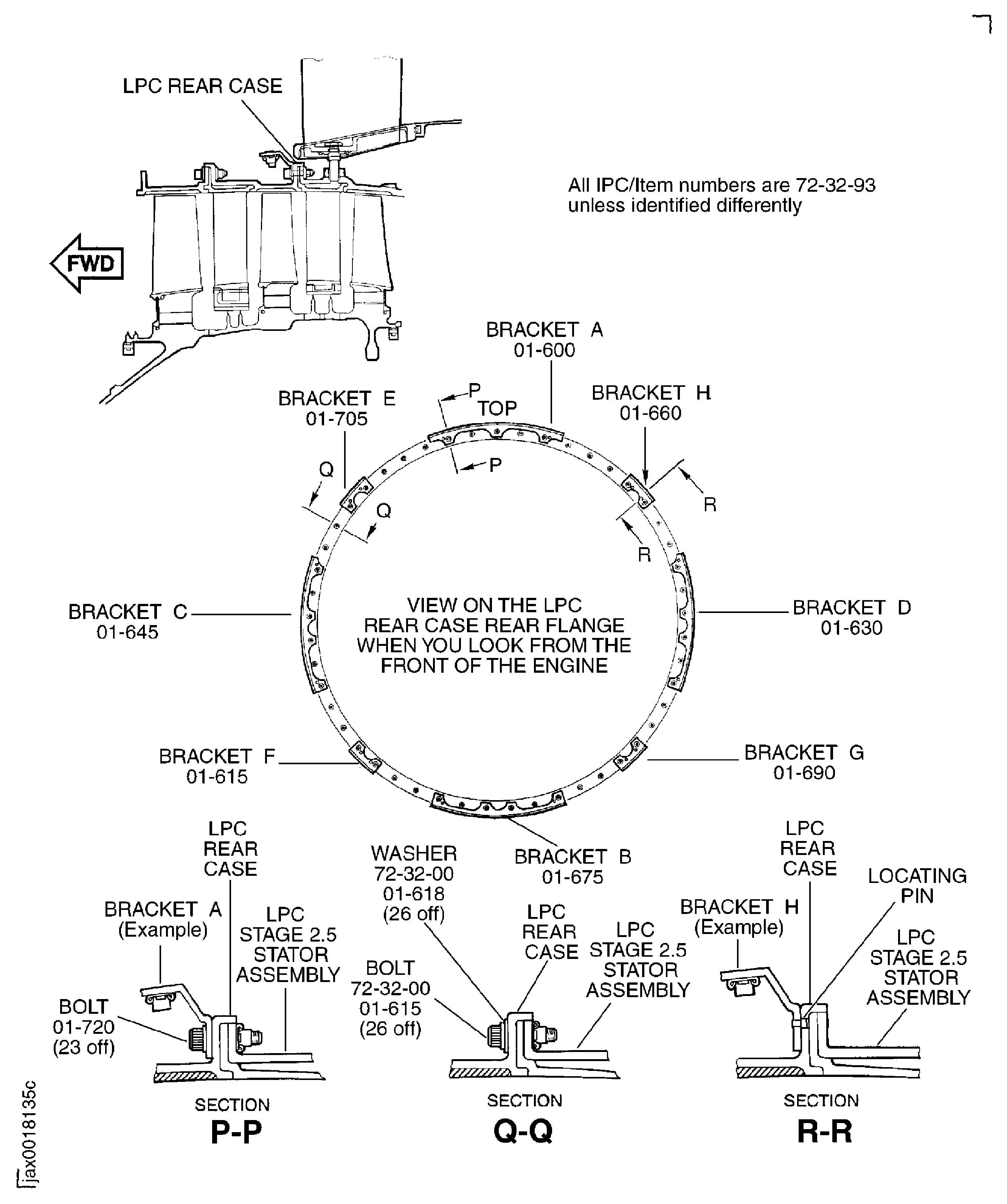 Remove the brackets from the engine