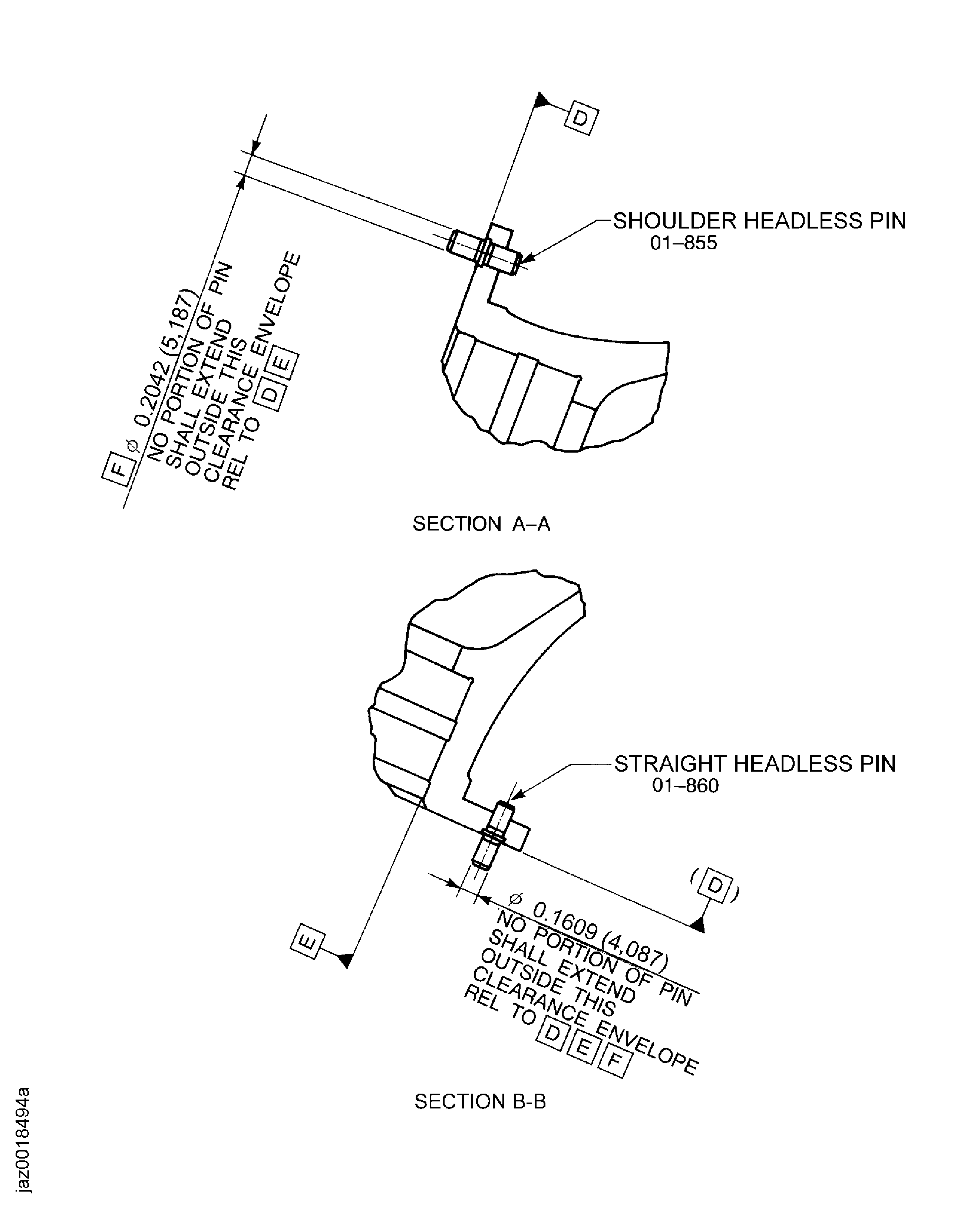 Replacement of the pin