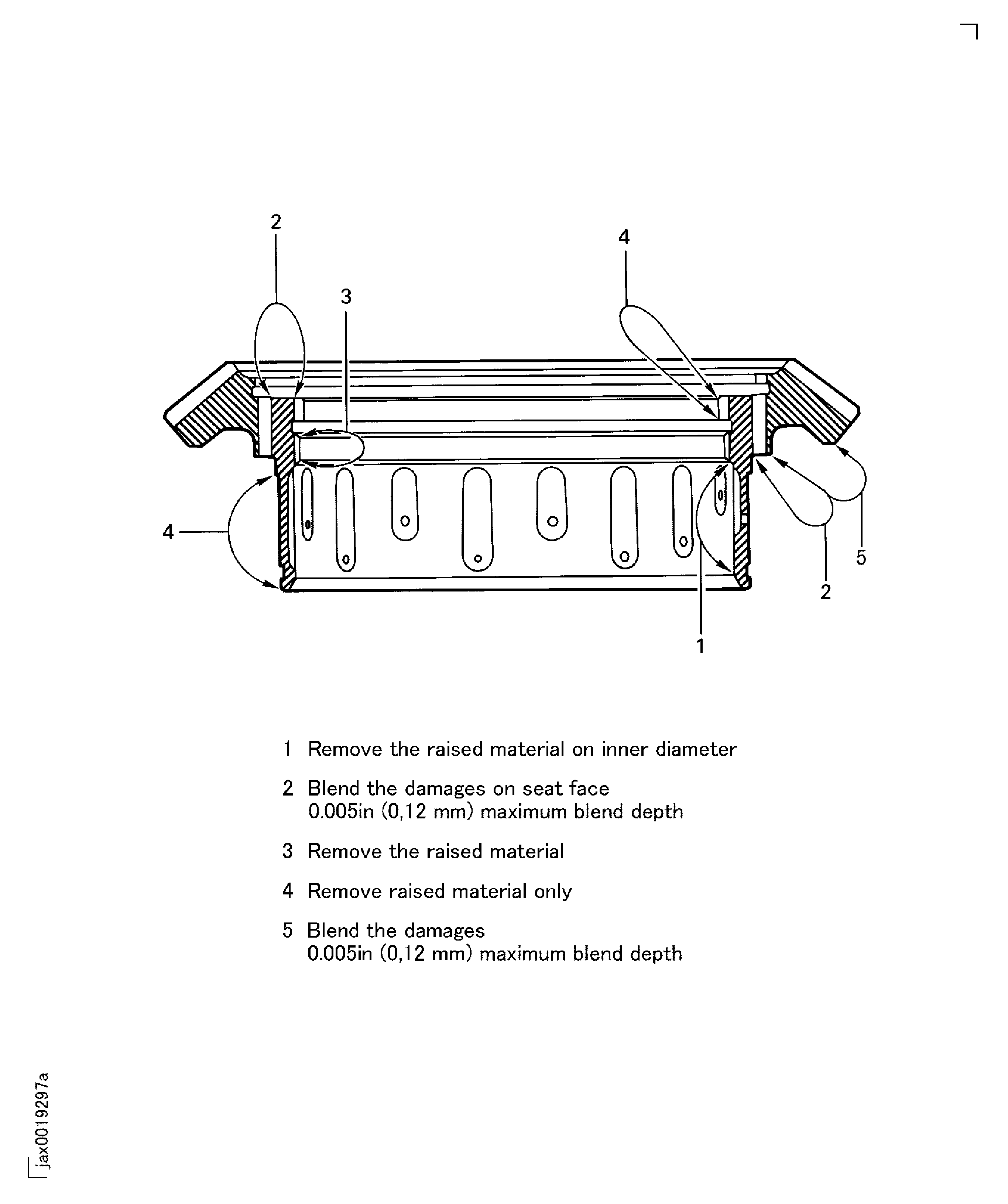 83T wheel bevel gearshaft - Repair limit