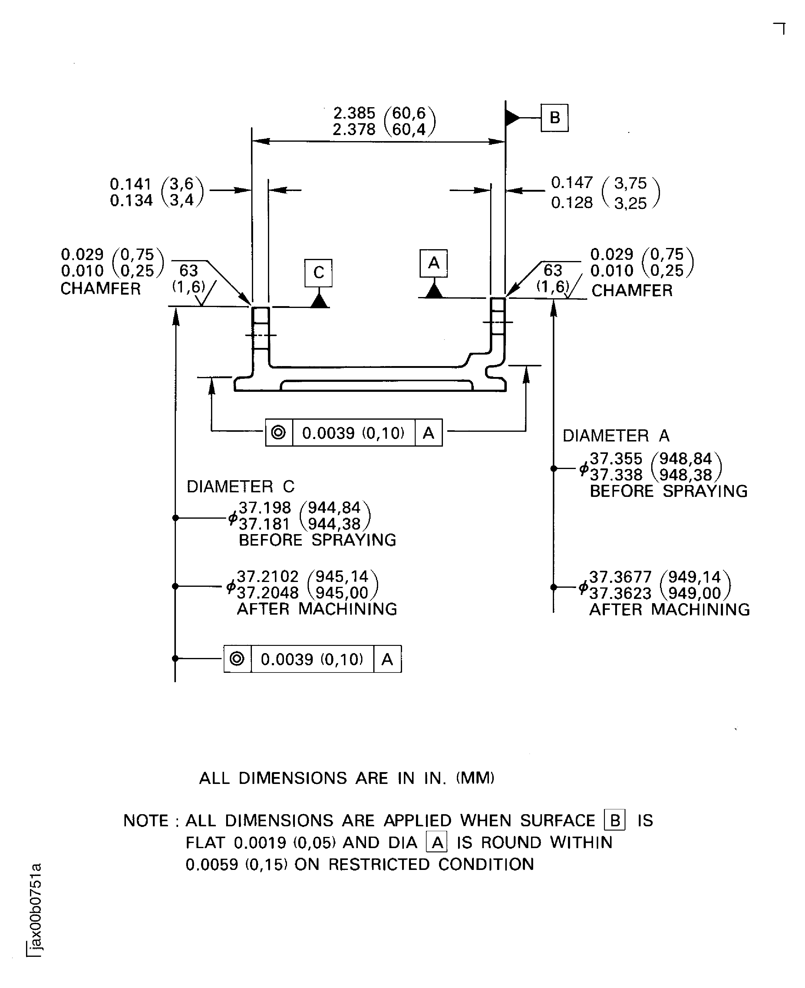 Repair details and dimensions - Assembly A