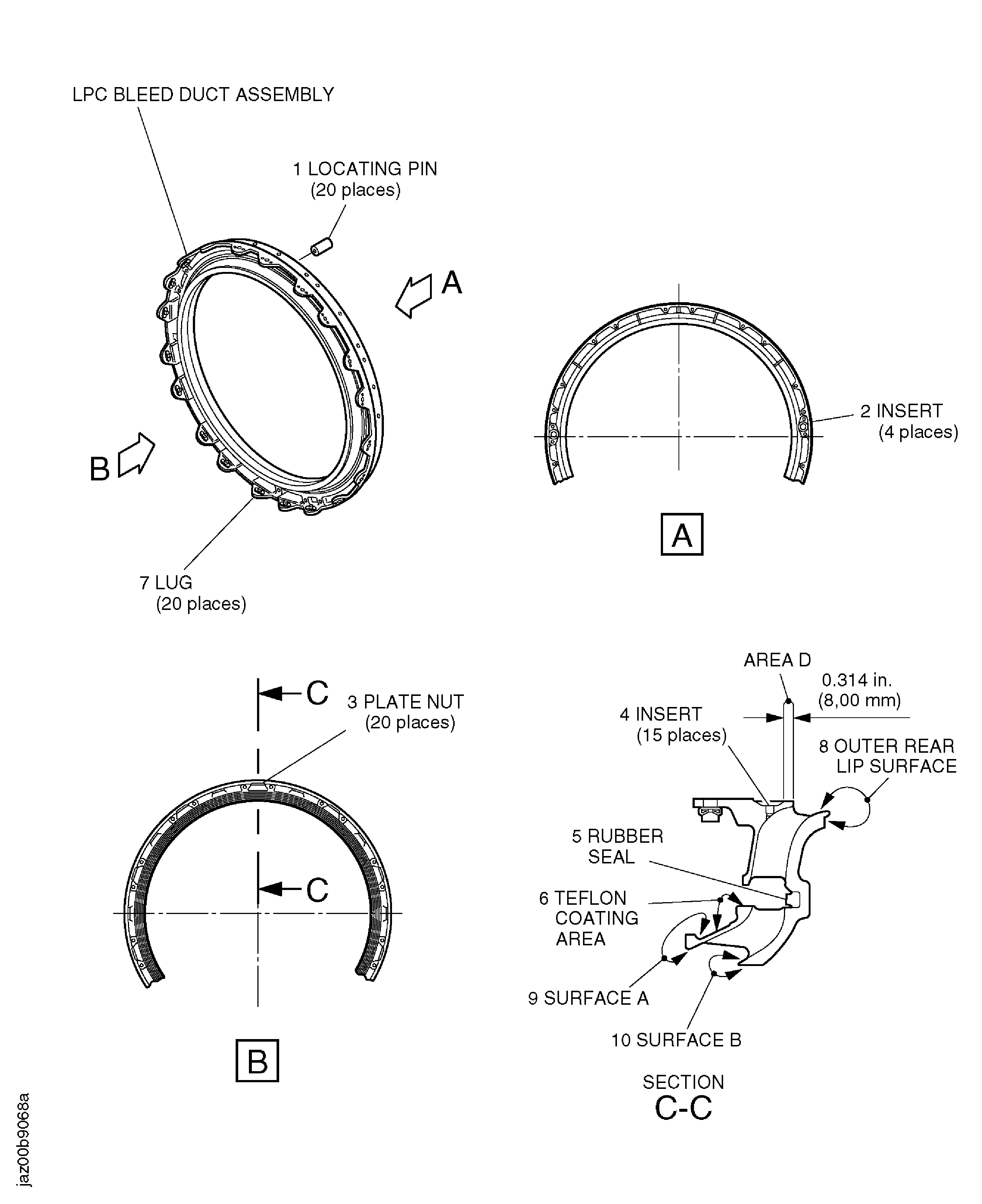 Inspection of the LPC Bleed Duct Assembly