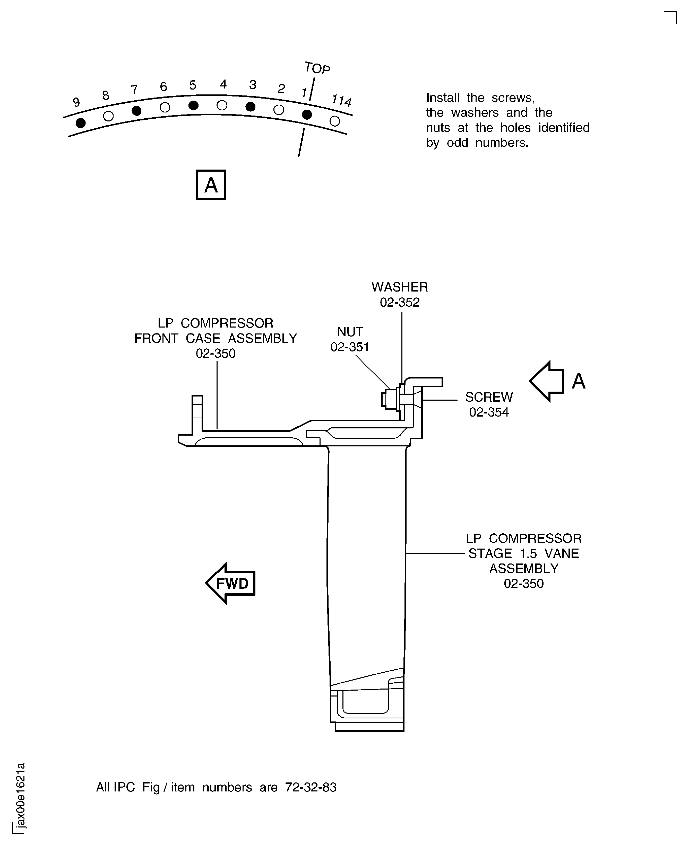 Install the LP Compressor Stage 1.5 Vane in to the LP Compressor Front Case