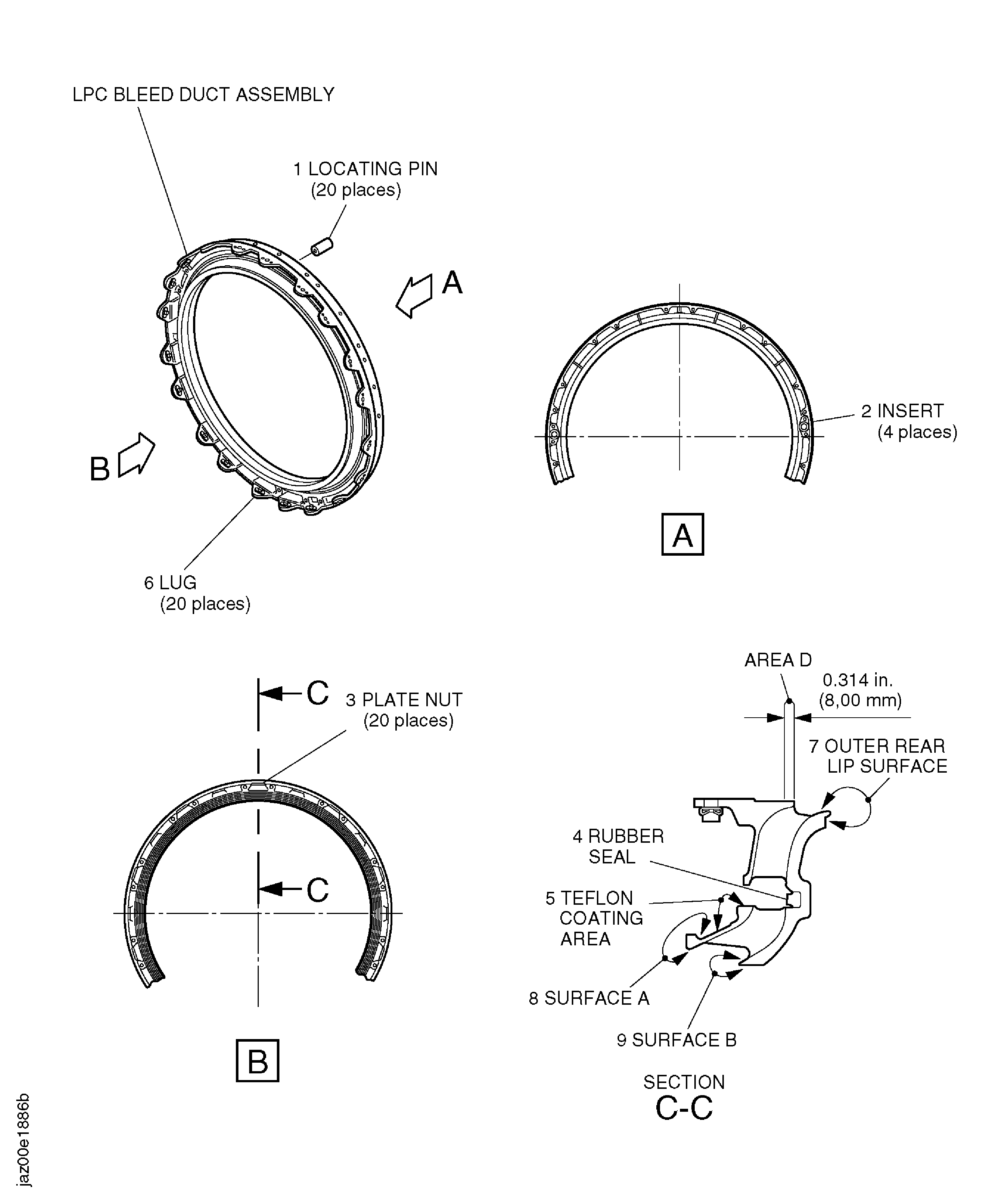 Inspection of the LPC Bleed Duct Assembly