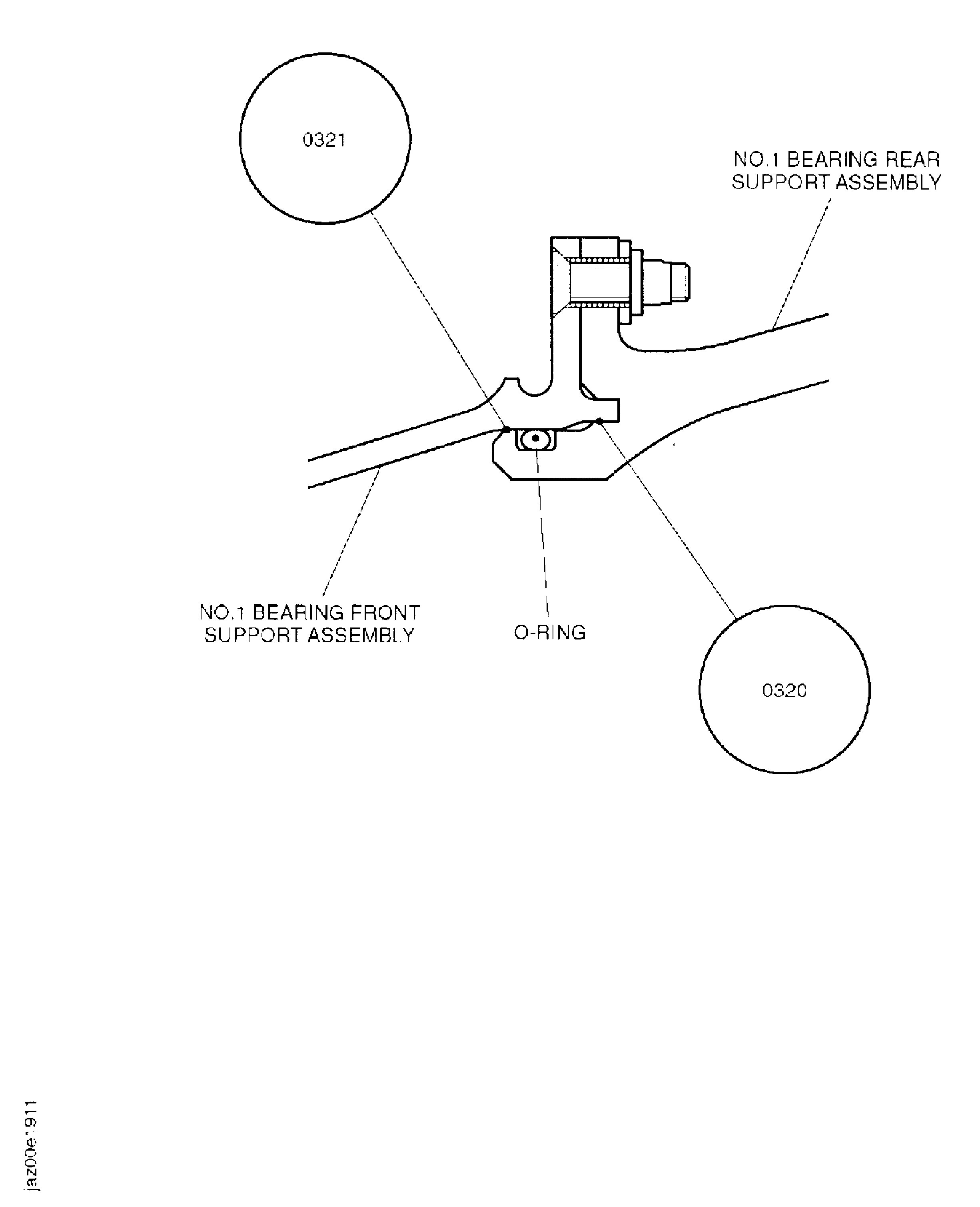 No. 1 Bearing Front Support Assembly and No. 1 Bearing Rear Support Assembly - Fits and Clearances