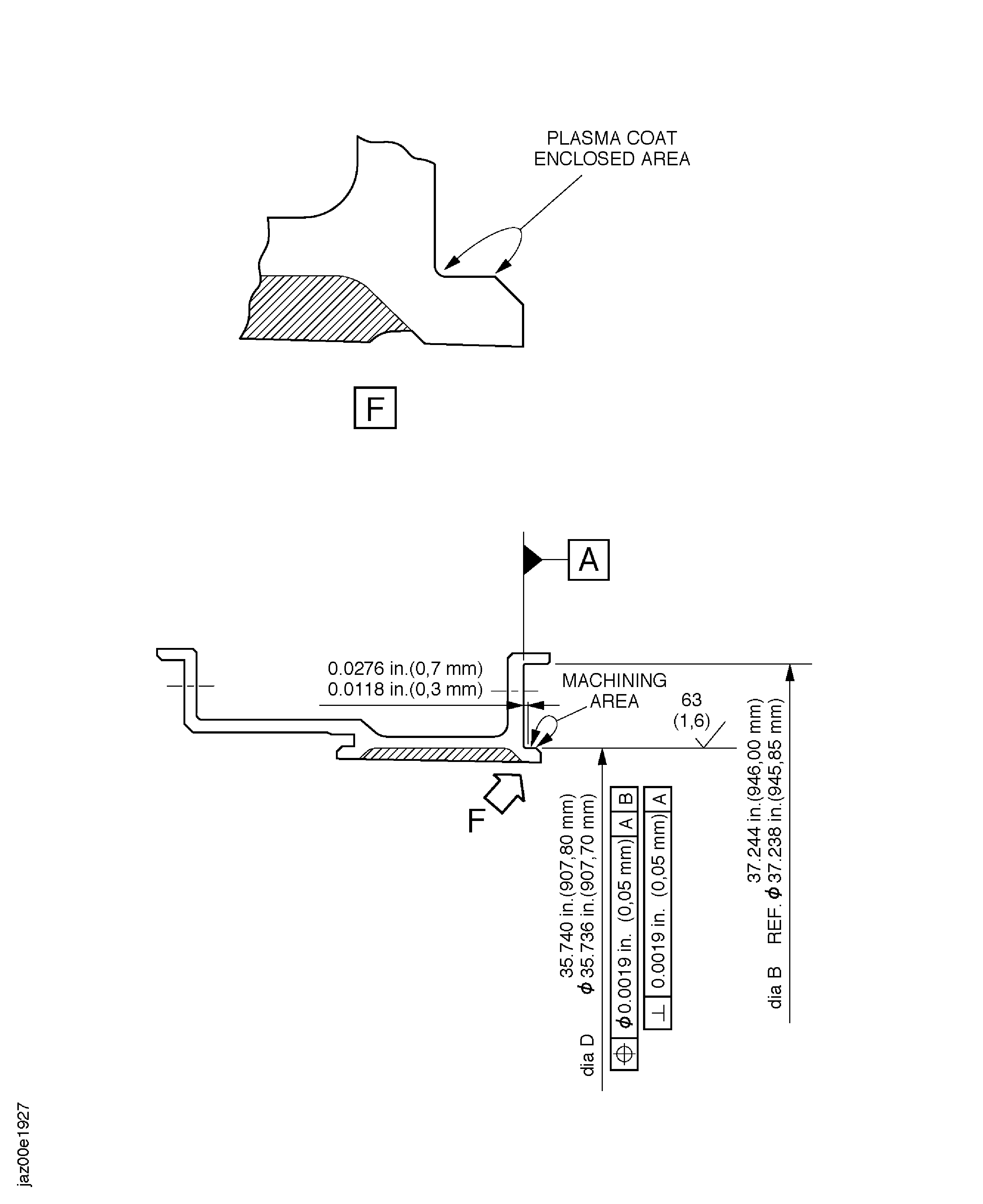 Repair details and finish machining dimensions after plasma spray