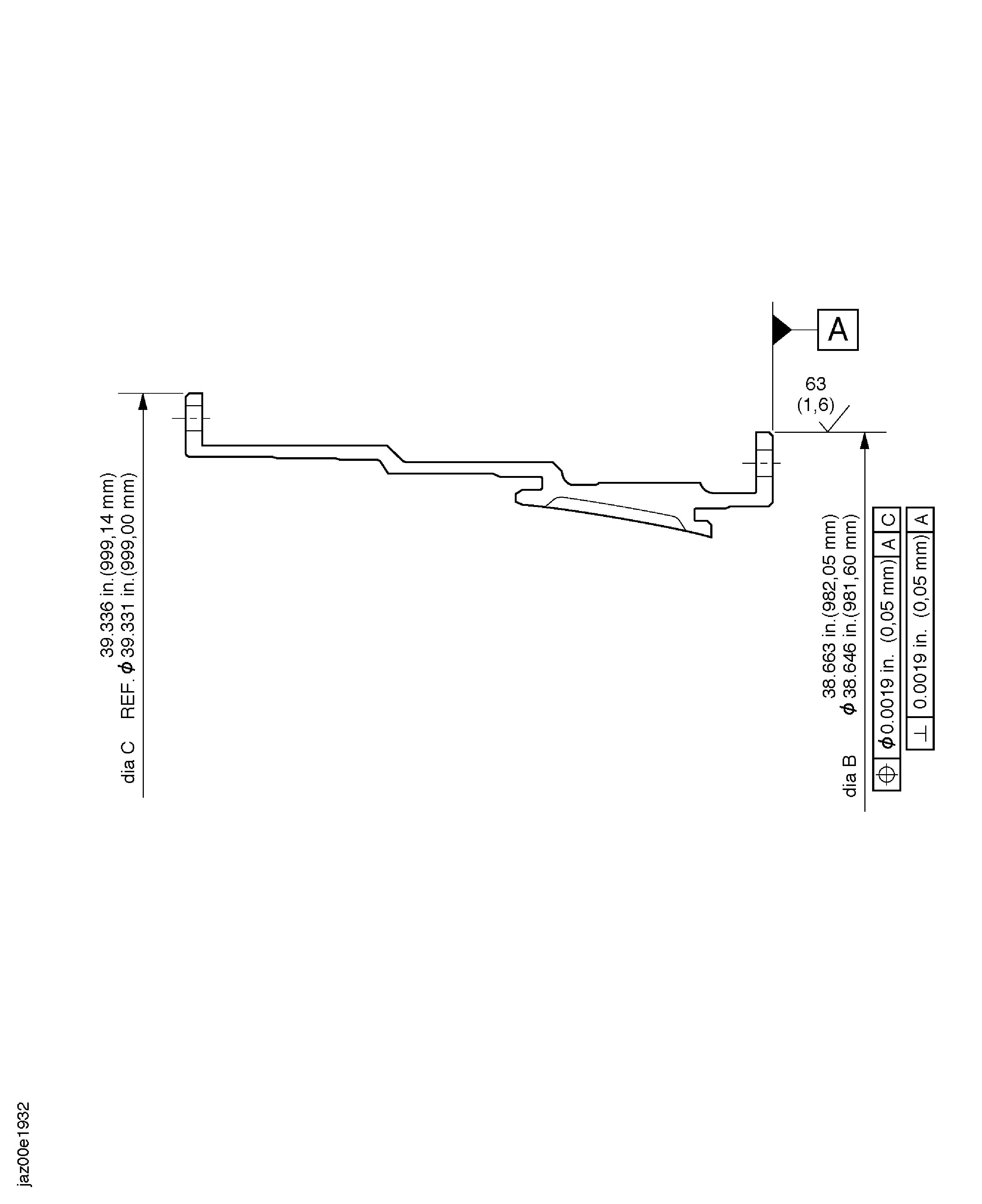 Repair details and machining dimensions before plasma spray