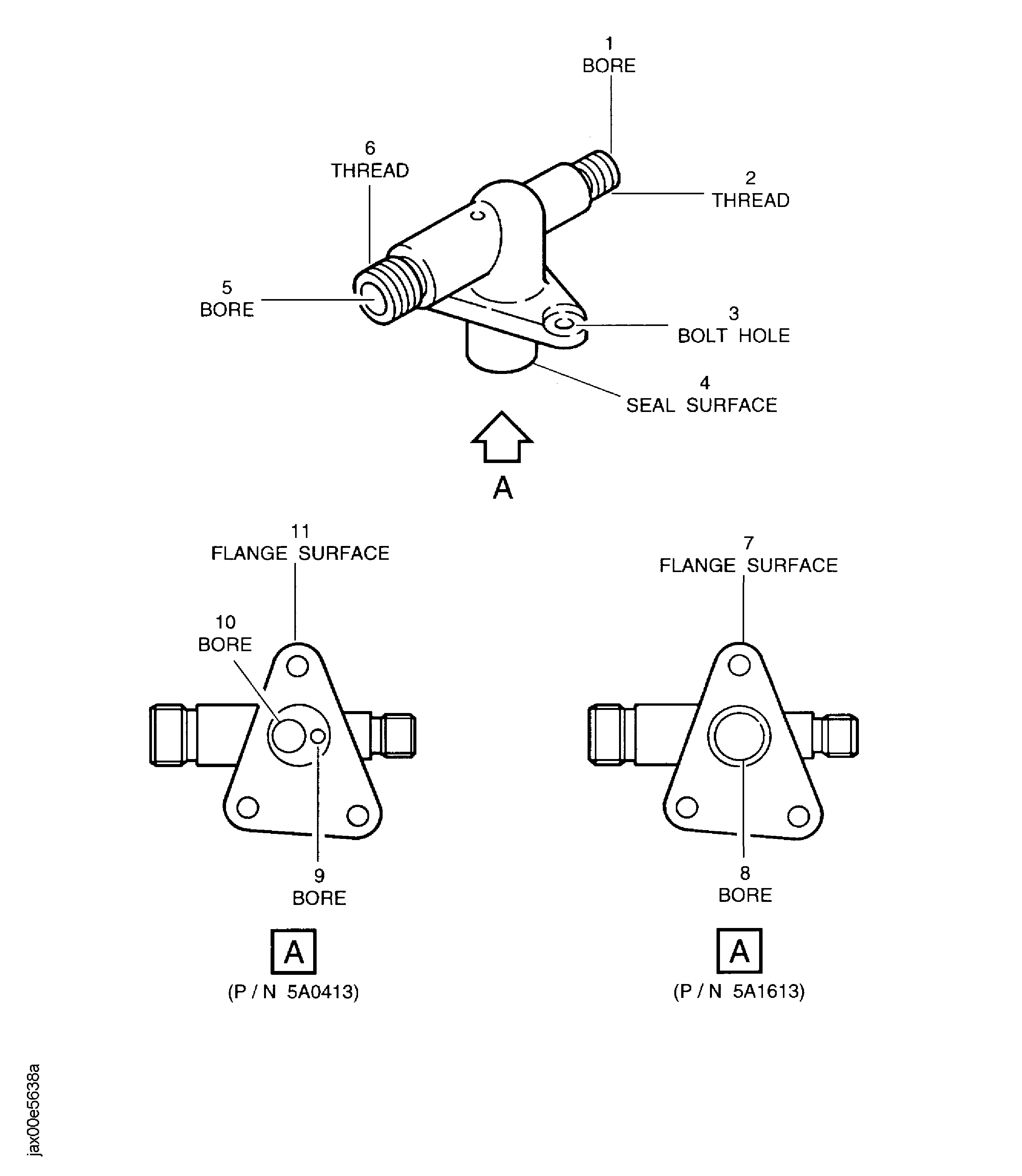 Fan Exit Pressure Boss Inspection Locations
