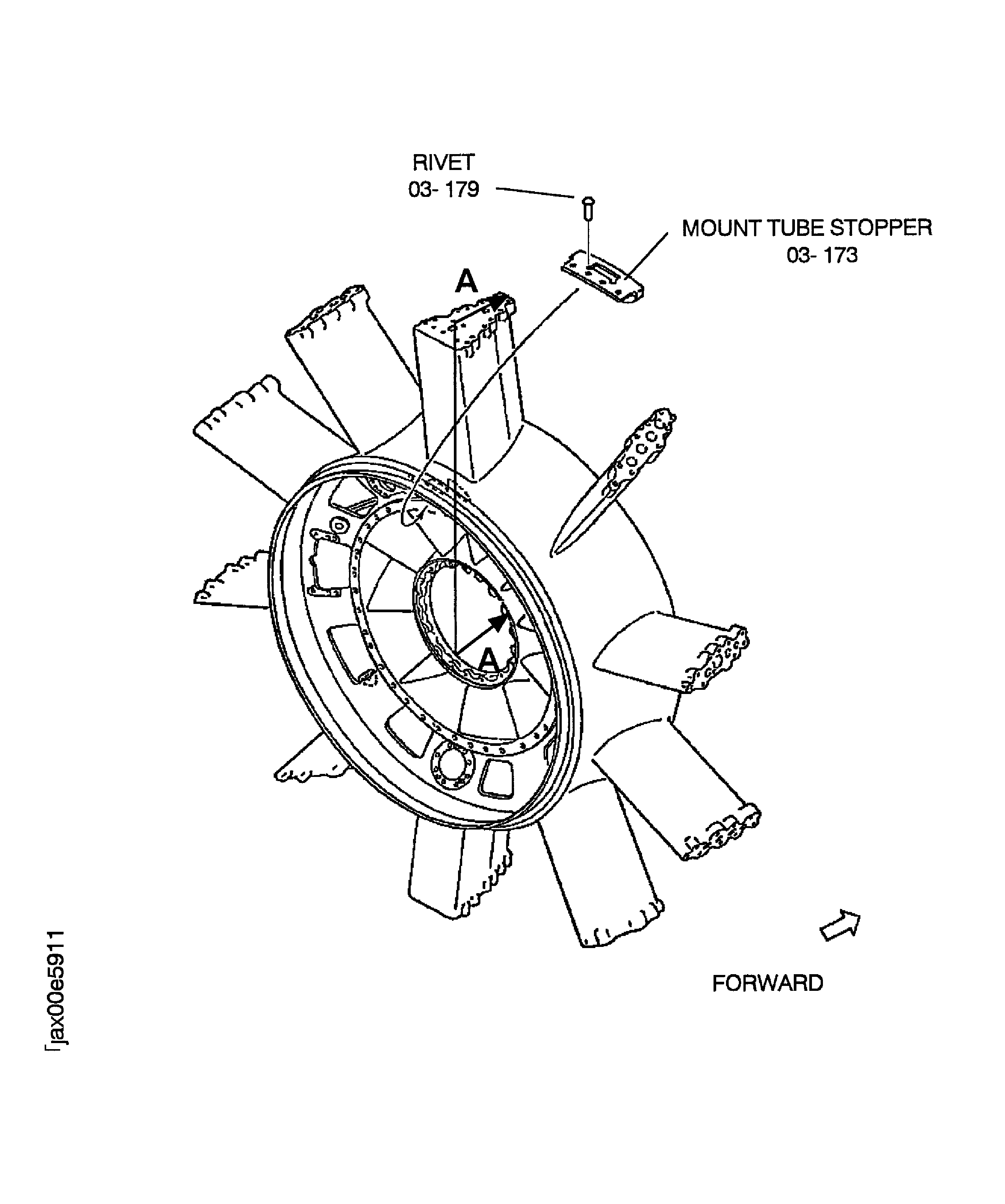 Replace the mount tube stopper assembly