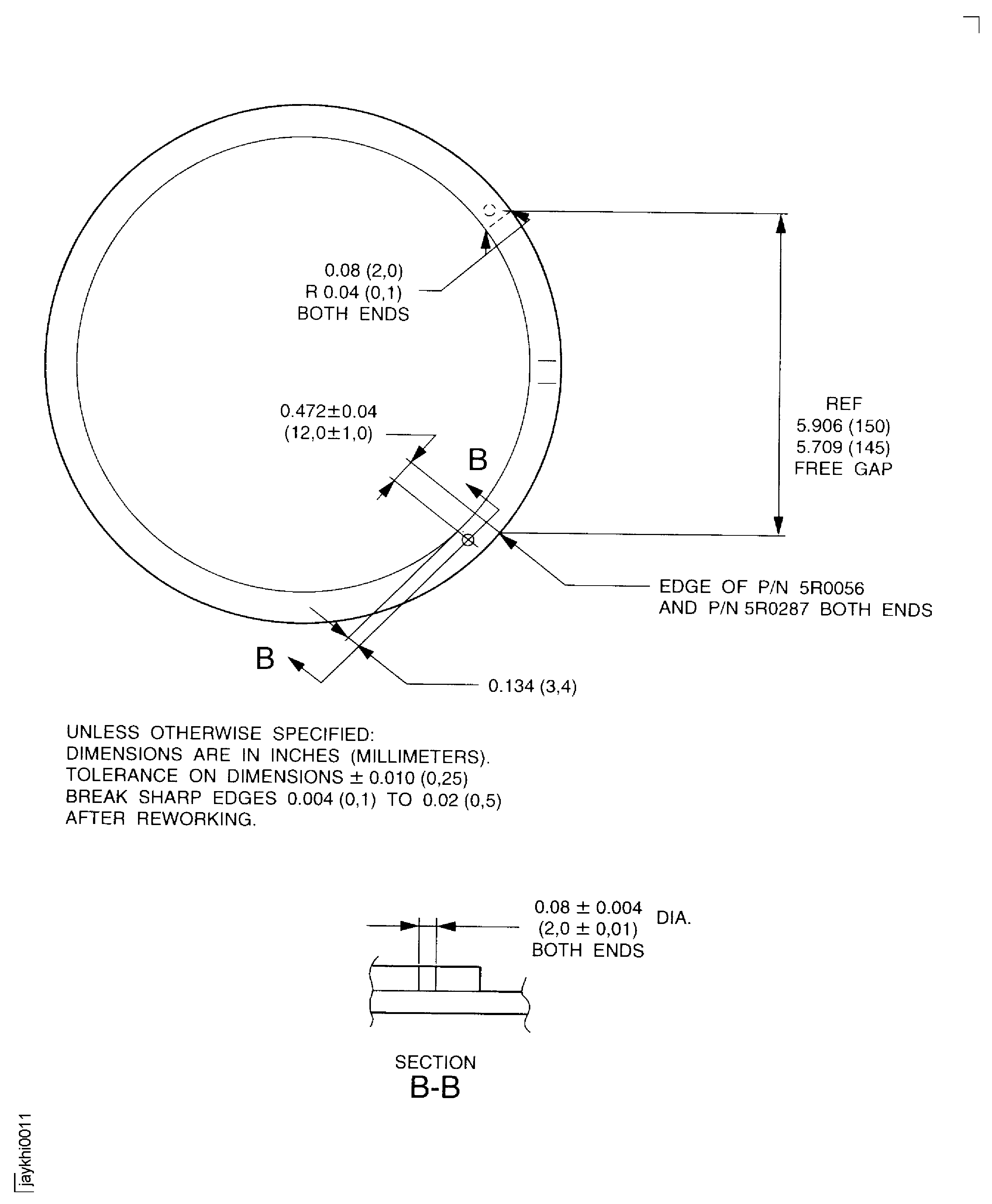 Rework of the Retaining Spiral Ring