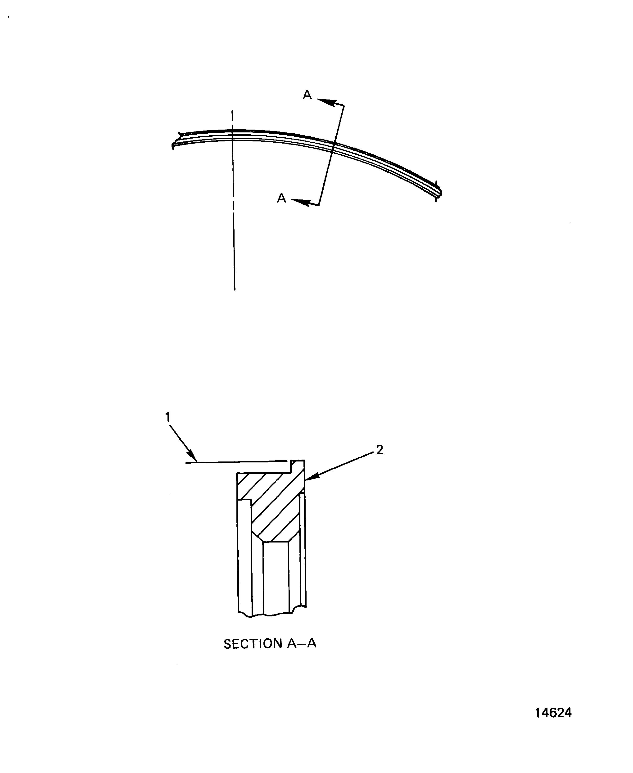No. 3 bearing rear oil seal ring inspection locations