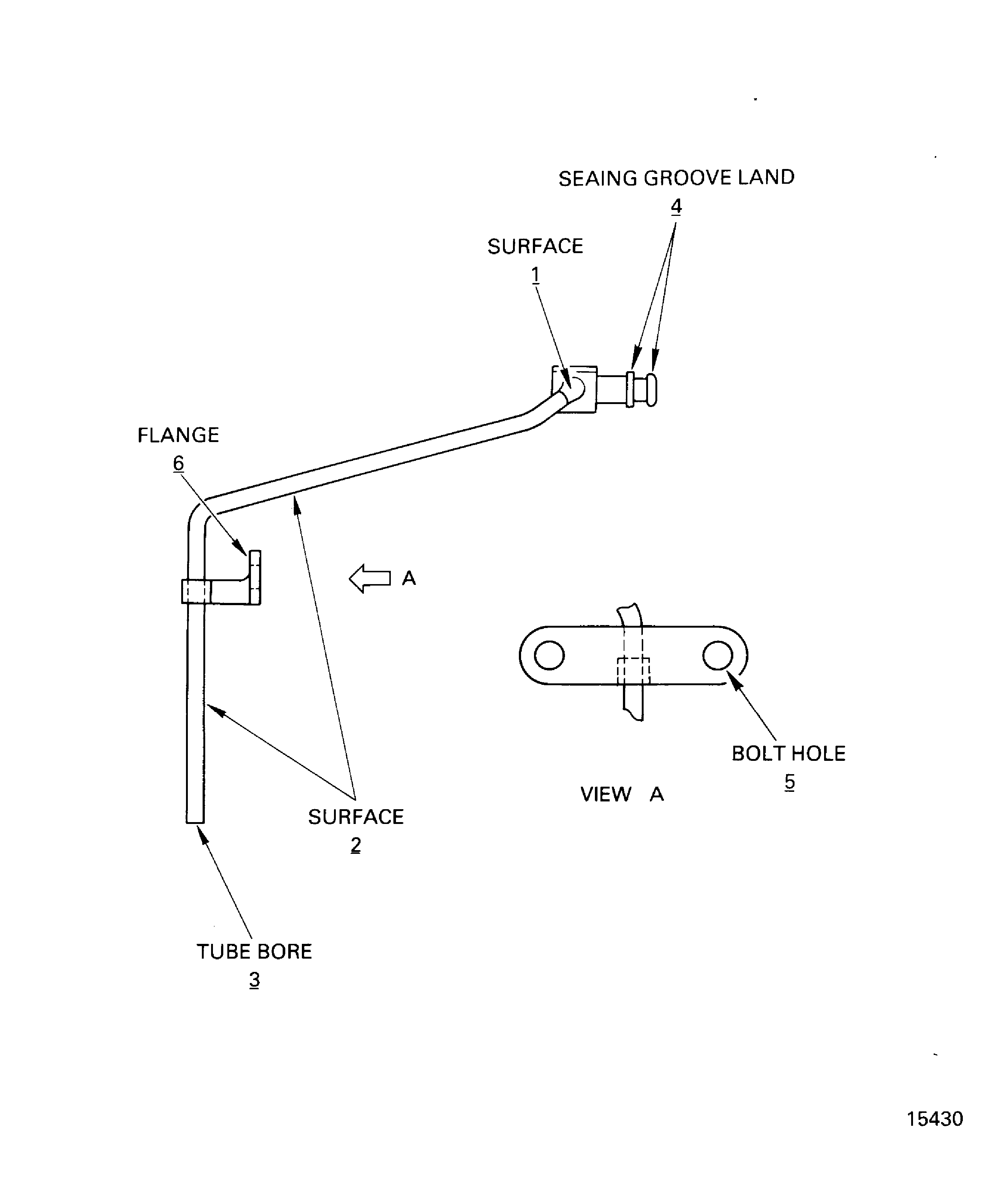 Location on the Rear Oil Seal Drain Tube