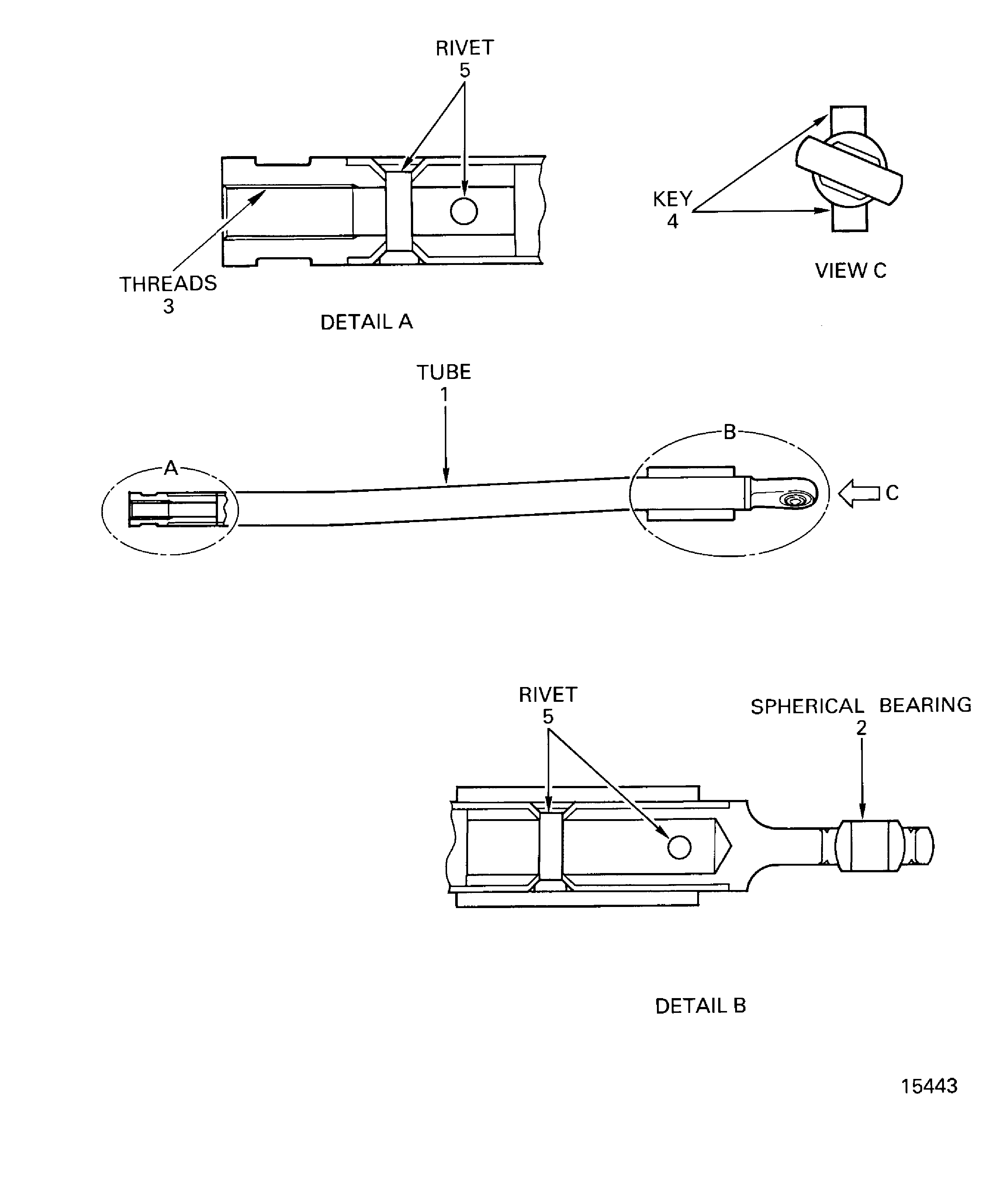 Locations on the left rod assembly