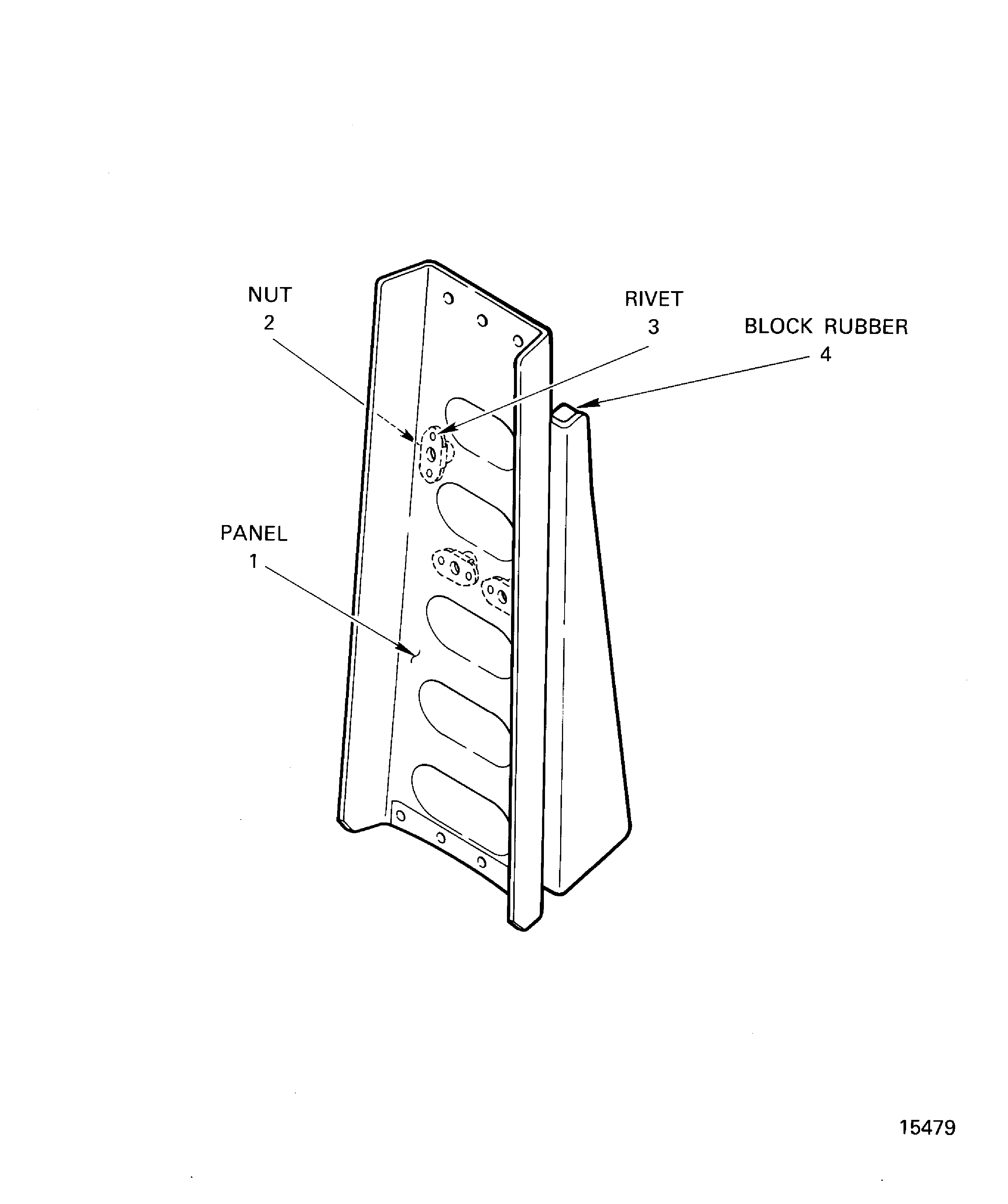 Locations on the No.6 Strut Fairing Panel Assembly