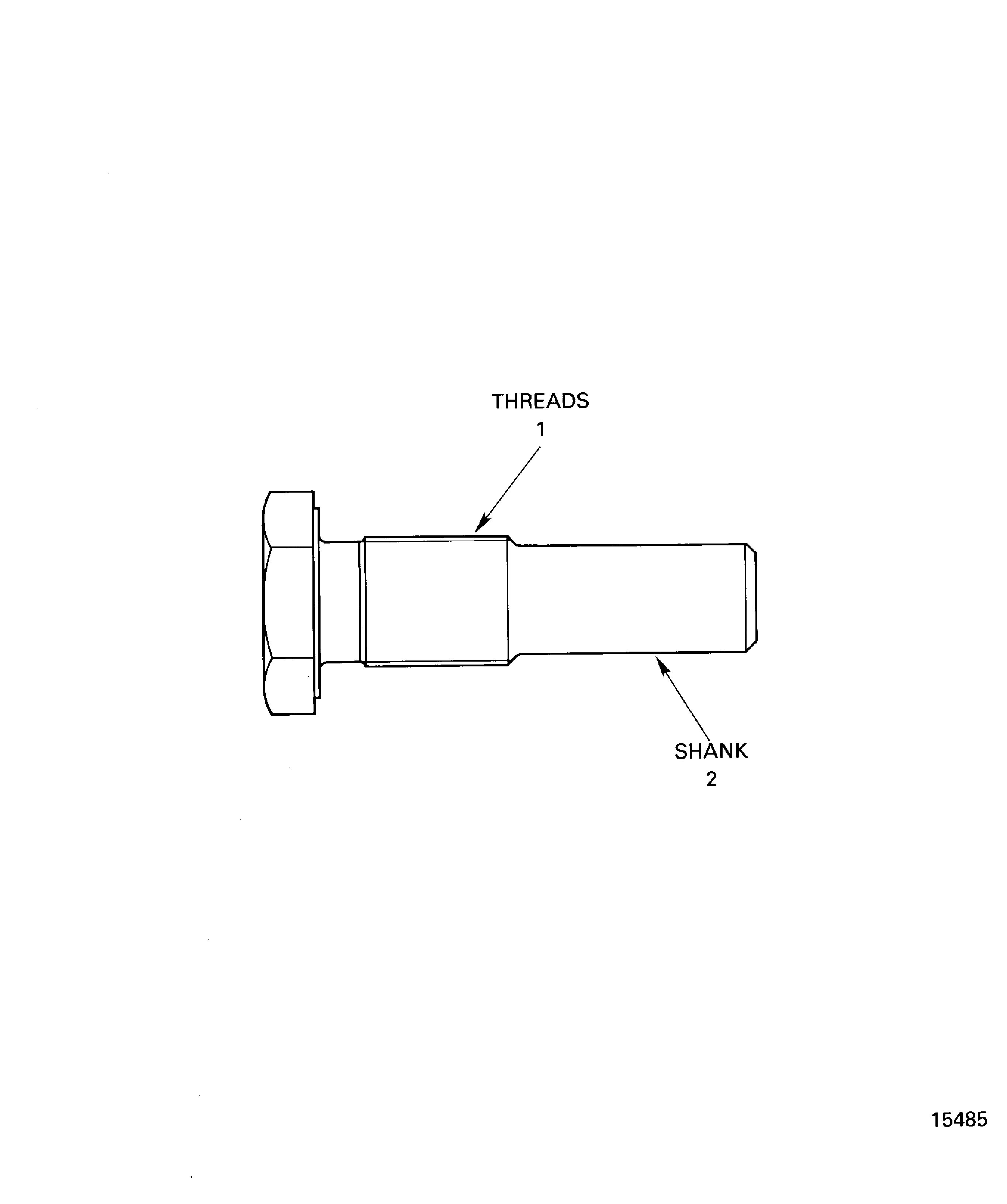 Locations on the special bolt