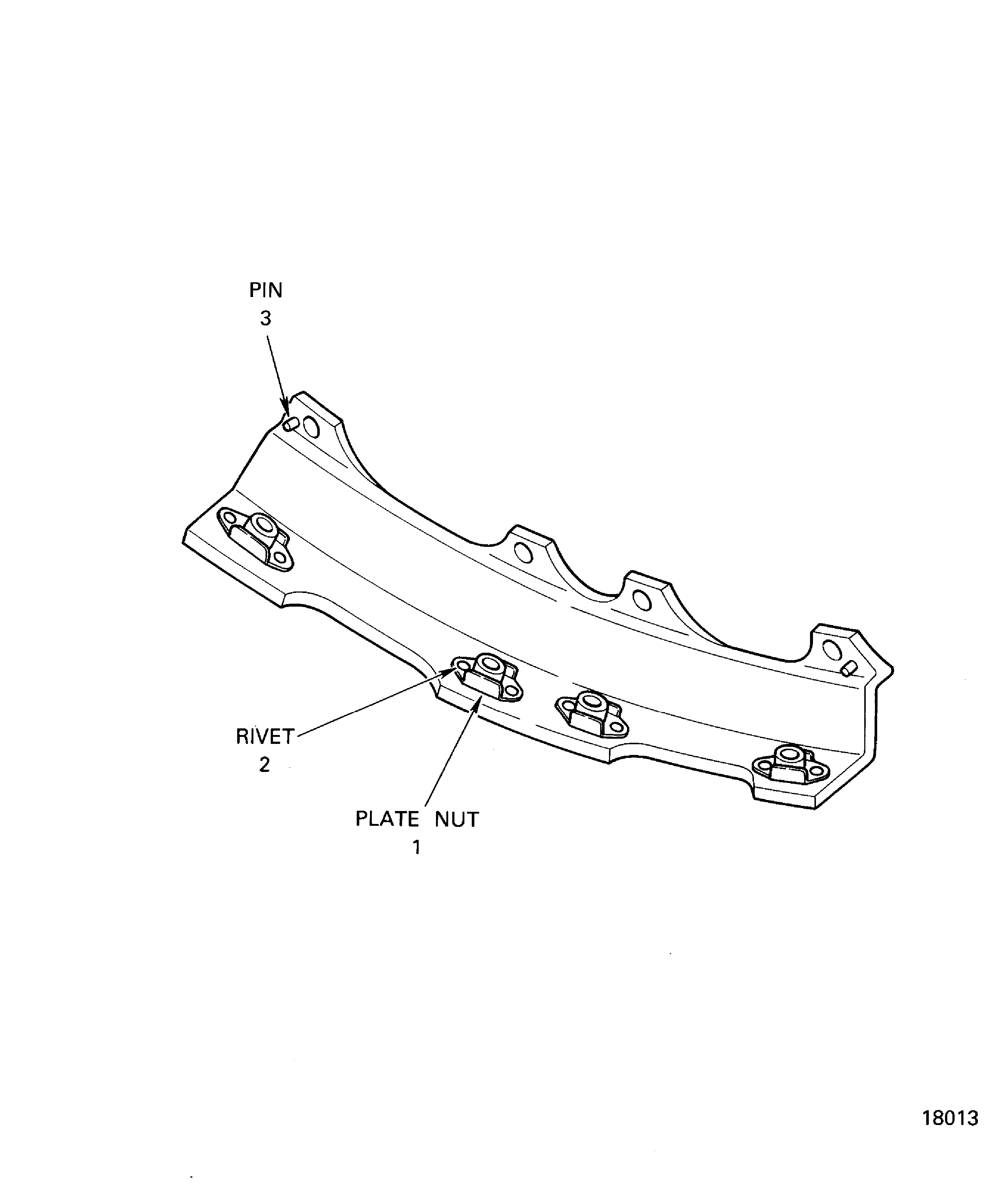 Locations on the bracket assembly