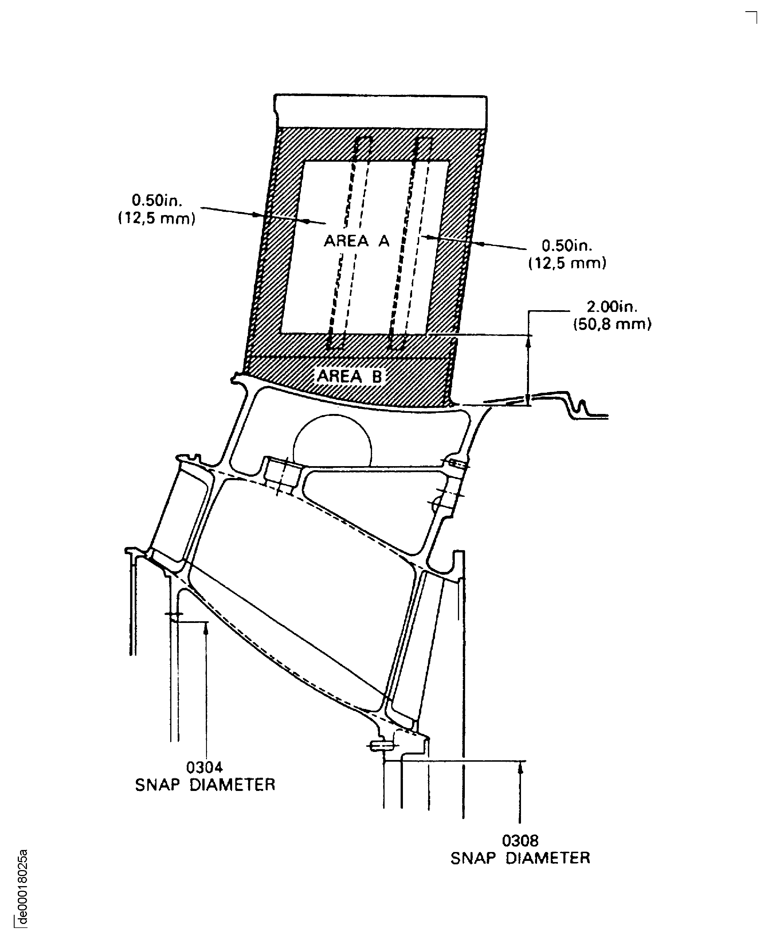Locations on the fabrication fan frame assembly