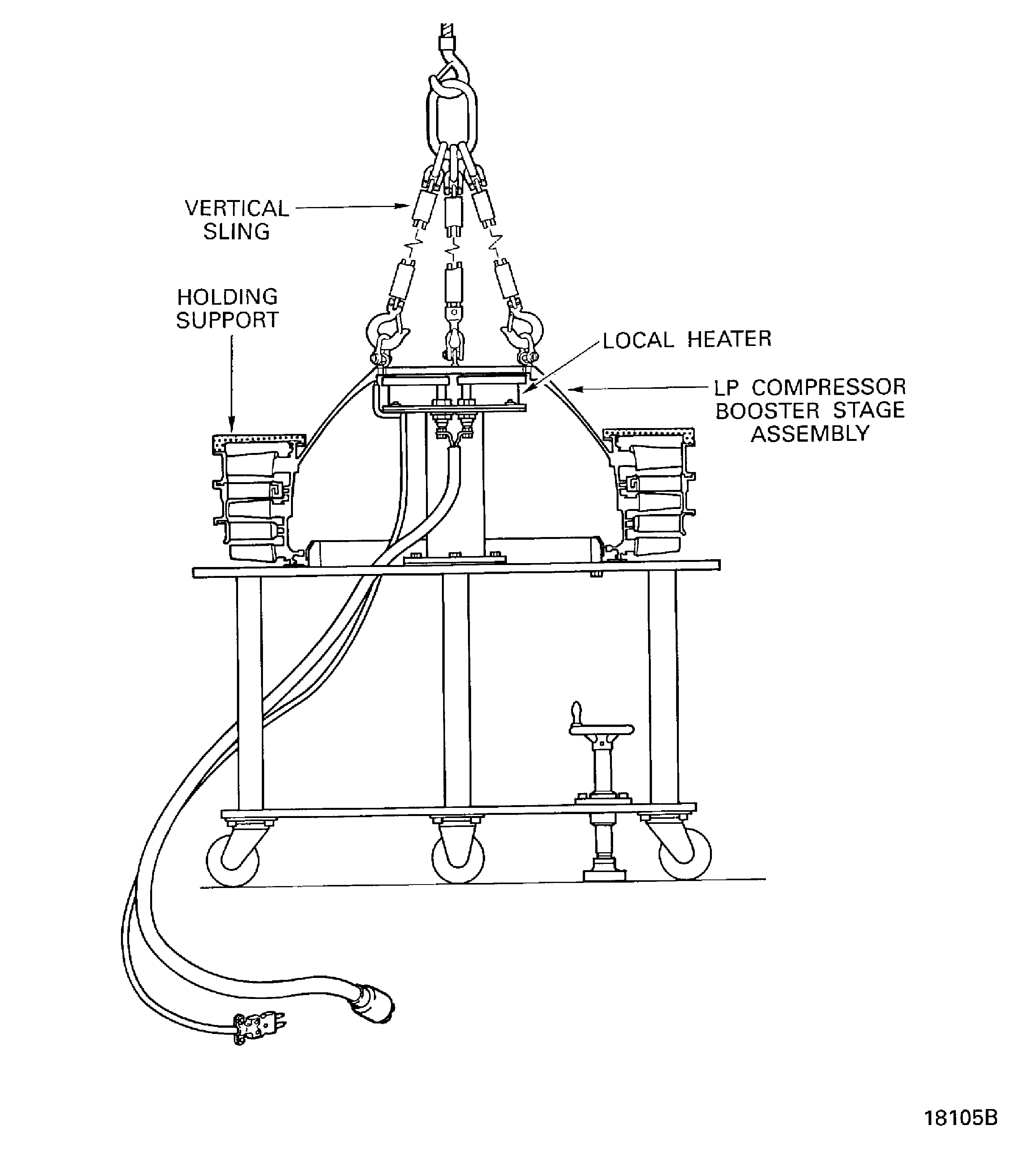 Install the LP Compressor Booster Stage Assembly onto the Local Heater
